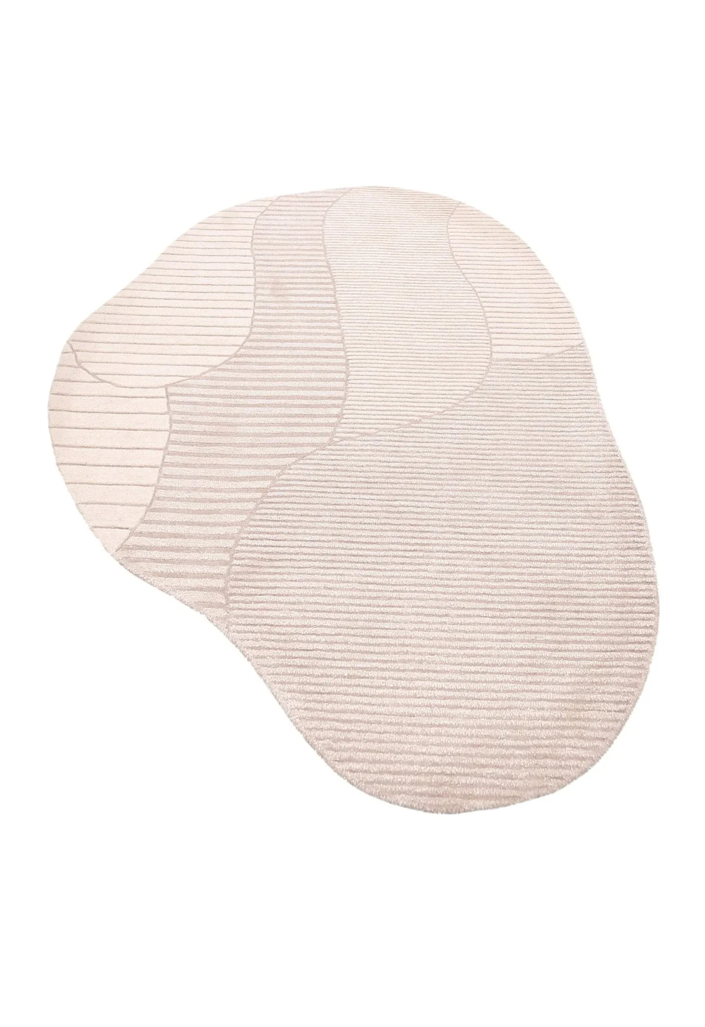 Stone Modern Ripple Pink Hand Tufted 5x7 Wool Rug - Image 5