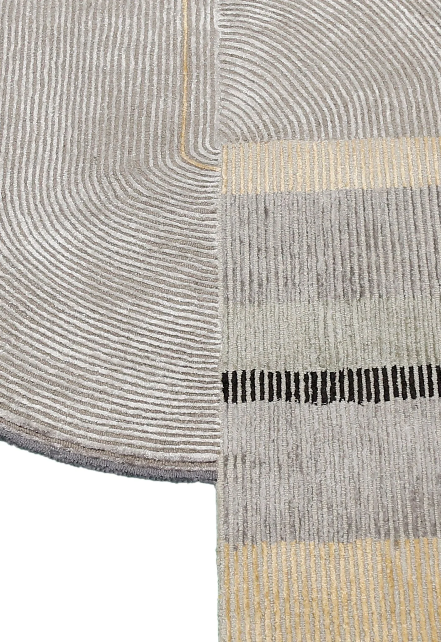 Ticktack Modern Ripple Gray Hand Tufted Wool Area Rug - Image 5