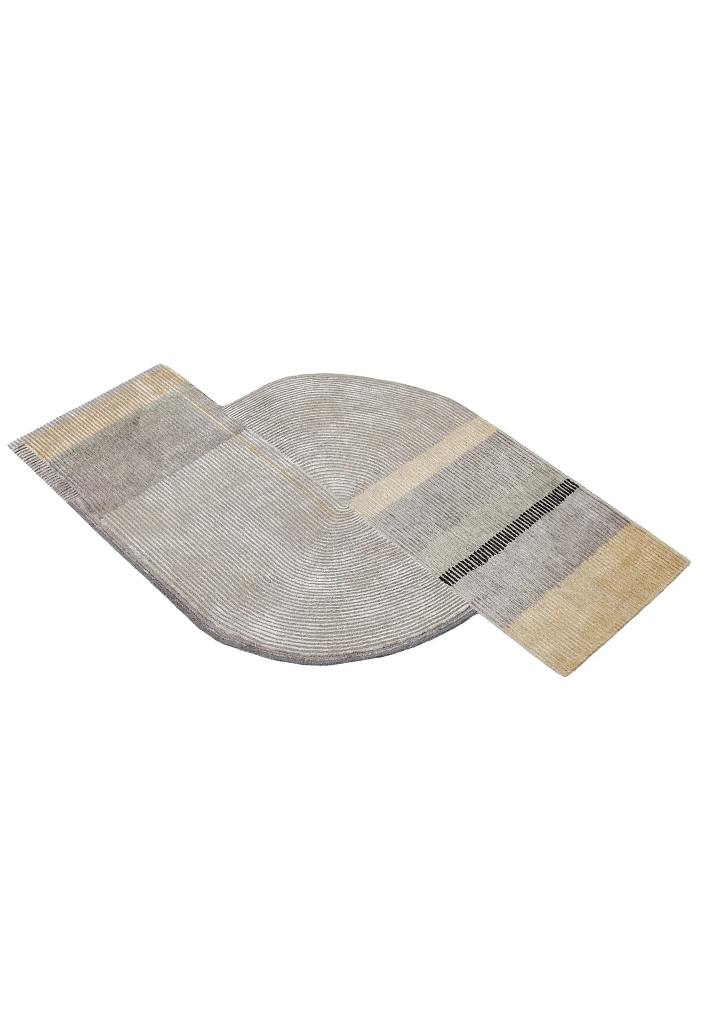 Ticktack Modern Ripple Gray Hand Tufted Wool Area Rug - Image 8