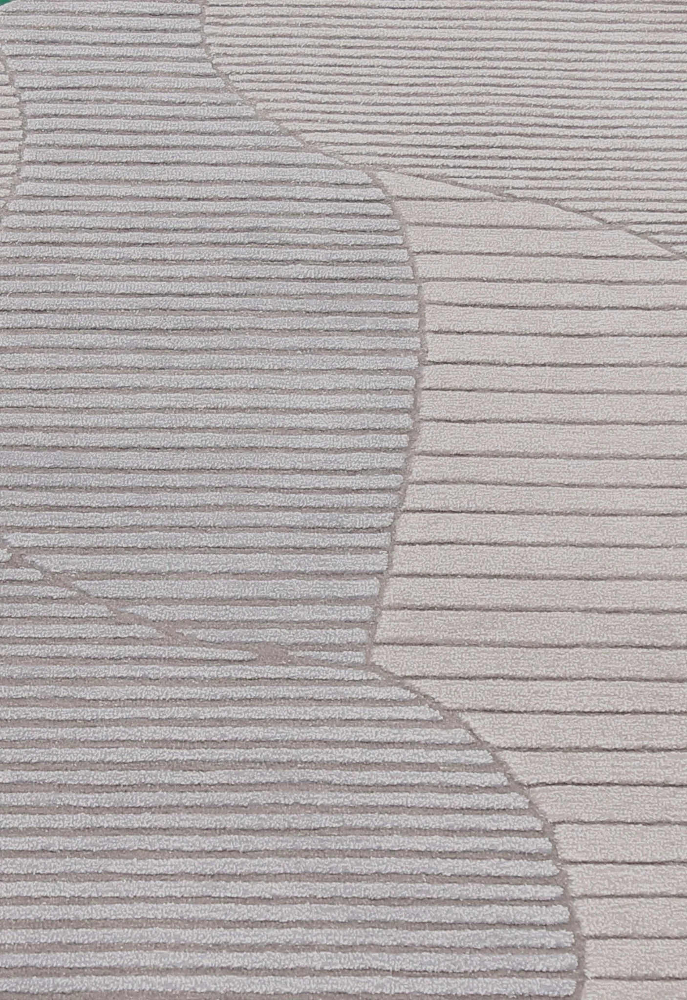 Stone Modern Ripple Lines Gray and Lilac Hand Tufted 5x7 Wool Rug - Image 5