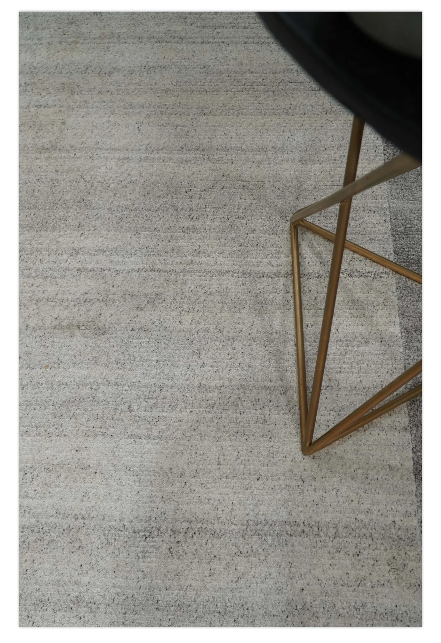 Modern Scandinavian 4.7x6.5 Brown and Silver Wool Hand Woven Area Rug | HL47 - Image 2