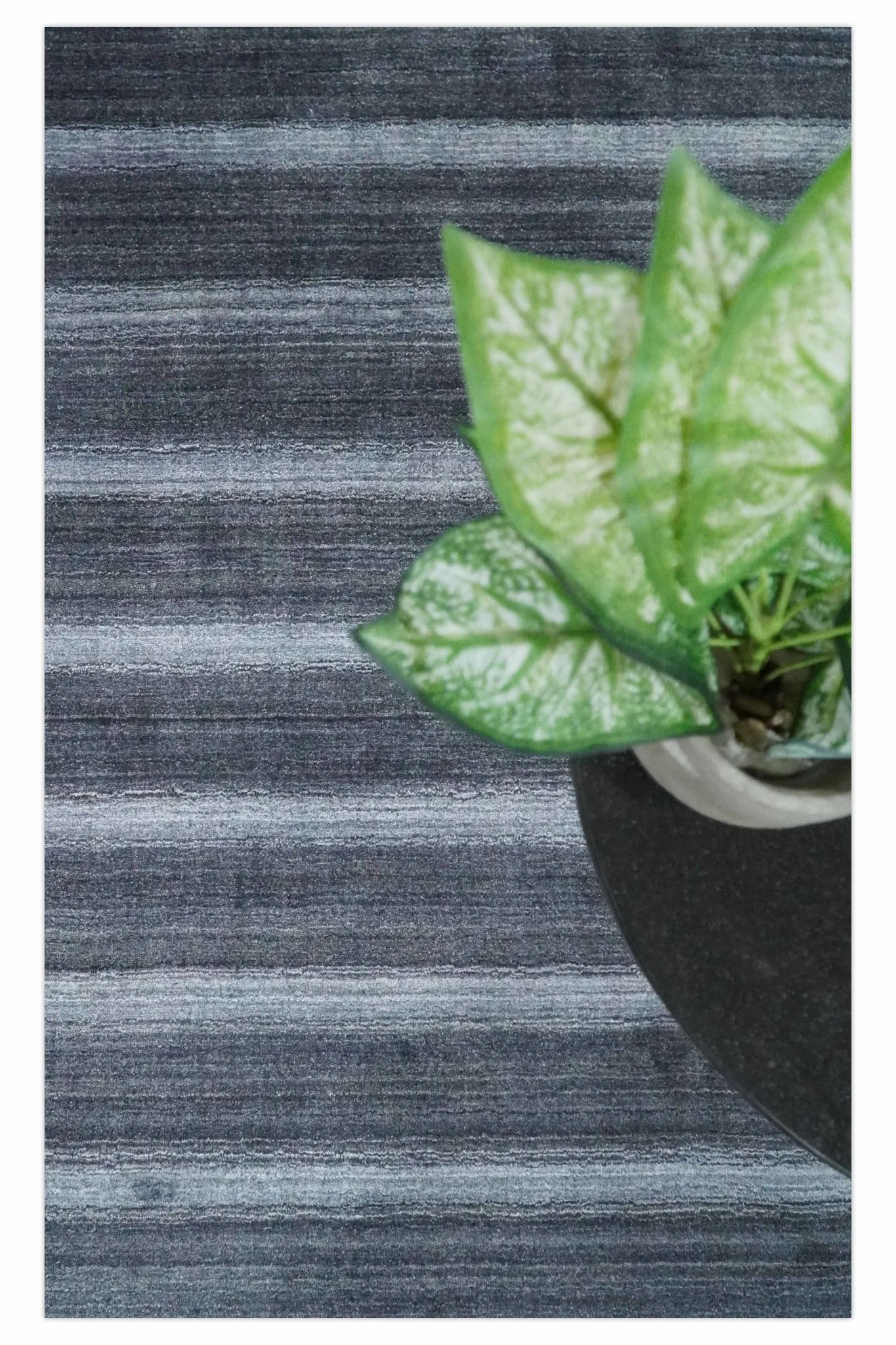 Modern Scandinavian Stripes 5x7 Blue and Silver Wool Hand Woven Area Rug | HL26 - Image 9