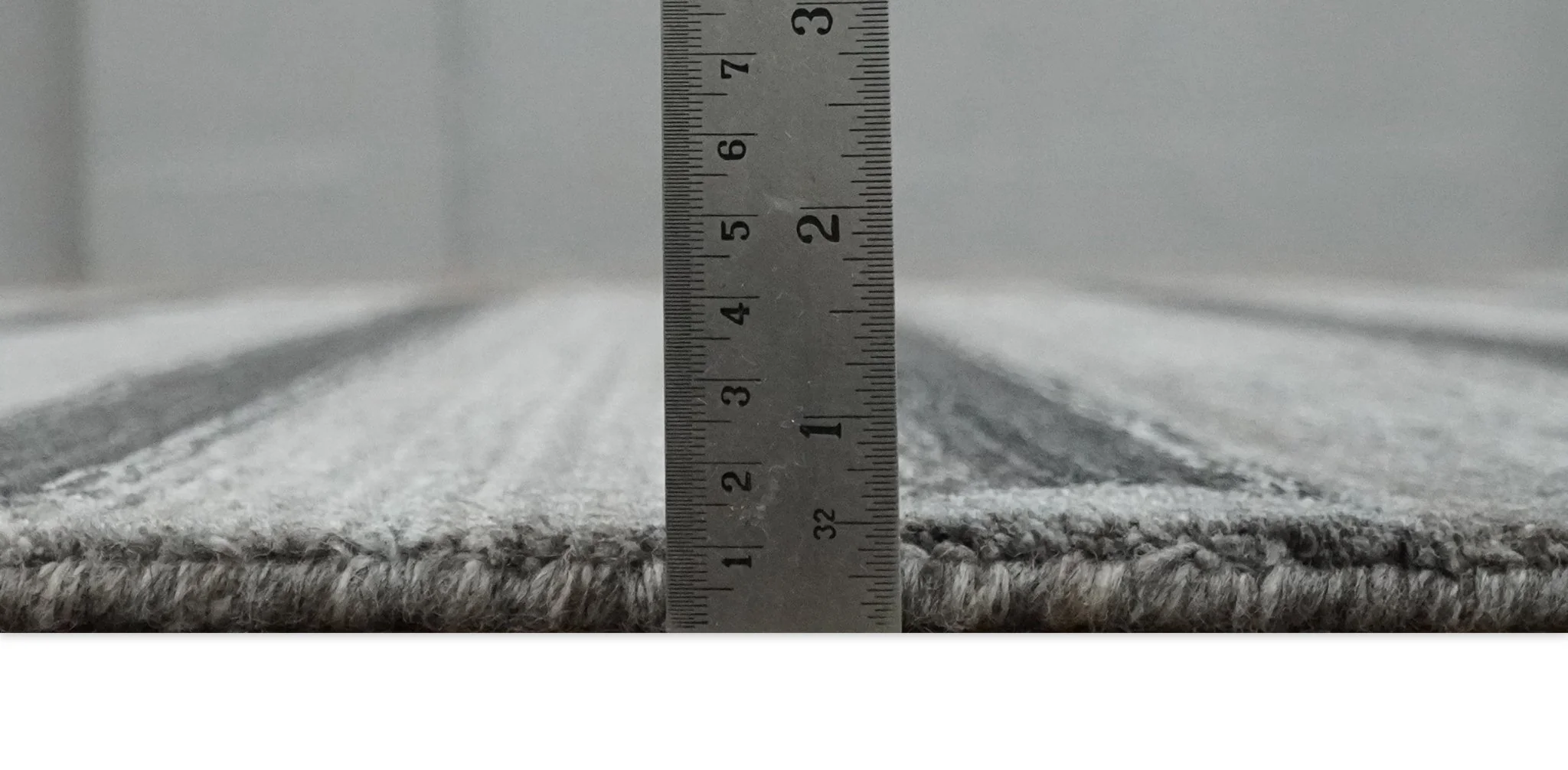 Modern Scandinavian Stripes Style 5x7 Silver and Gray Wool Hand Woven Area Rug | HL11 - Image 8