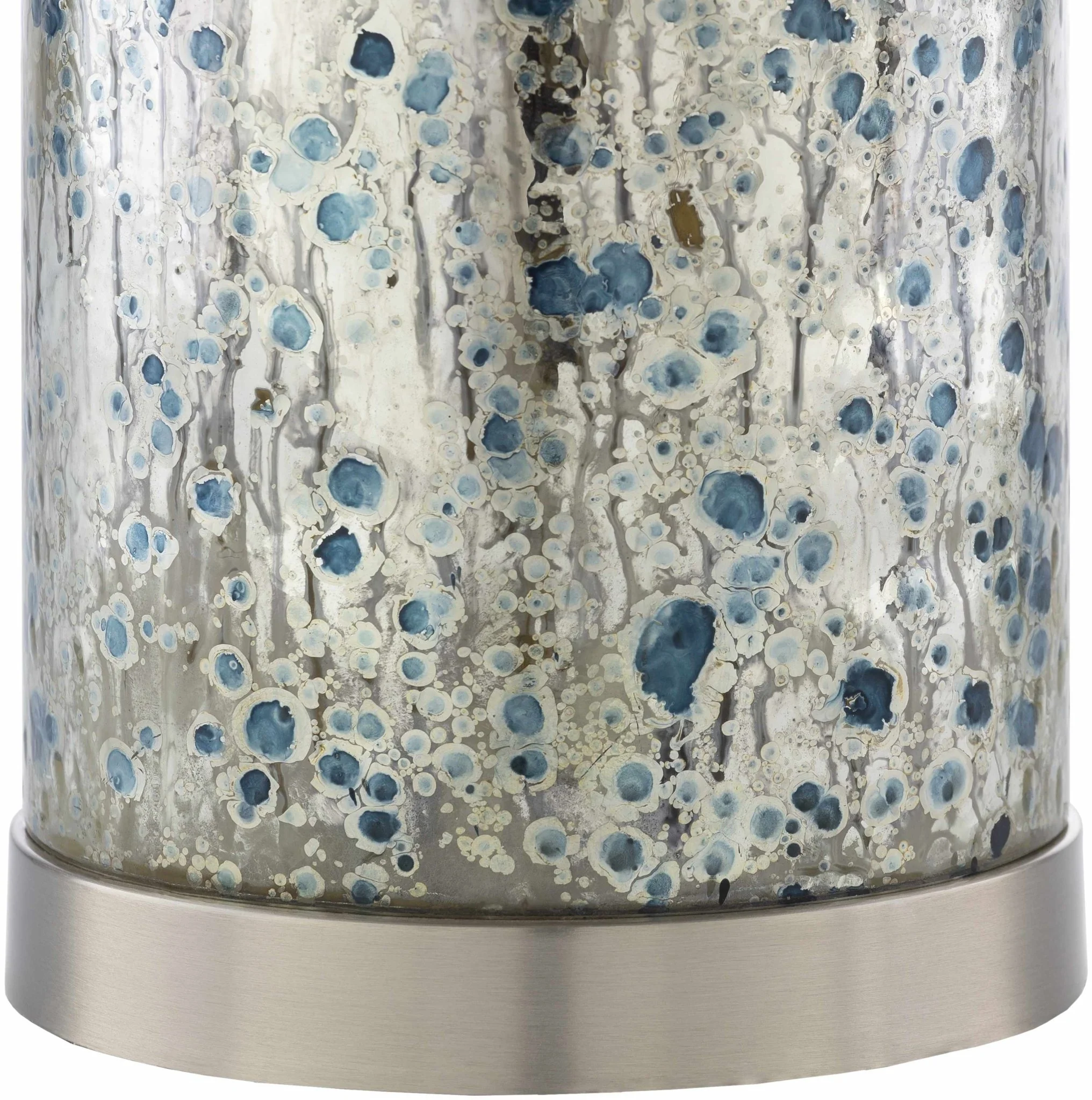 Modern Silver and White Cylindrical Table Lamp - Image 6