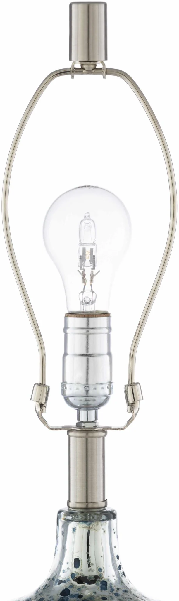 Modern Silver and White Cylindrical Table Lamp - Image 7