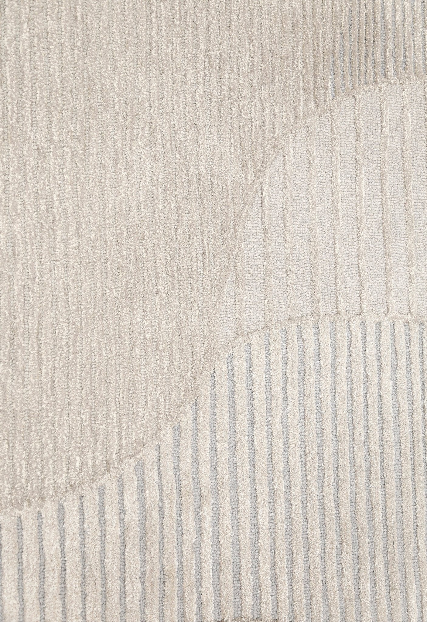 Stone Modern Silver and Beige Ripple Hand Tufted 5x7 Wool Rug - Image 7