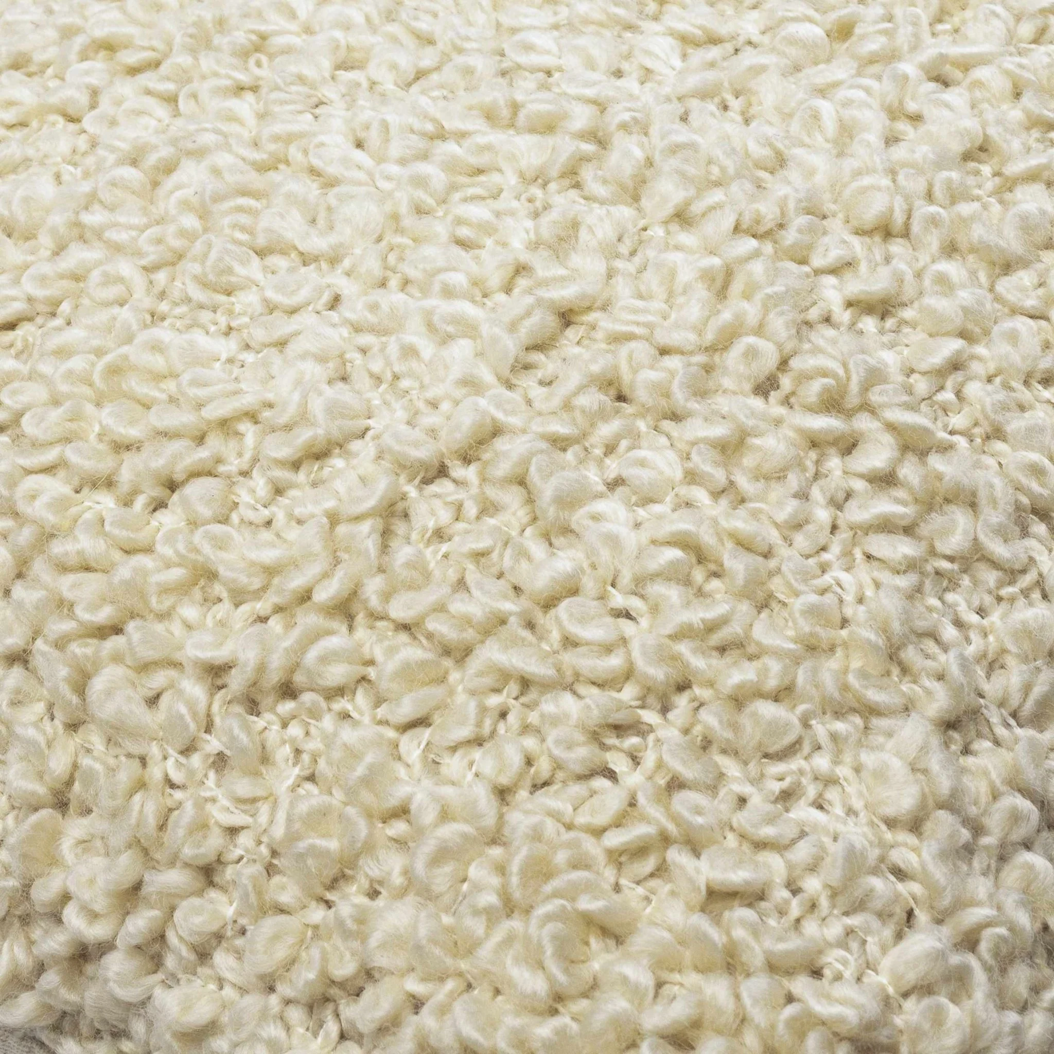 Modern Solid Beige fluffy loop textured Square Throw pillow - Image 4