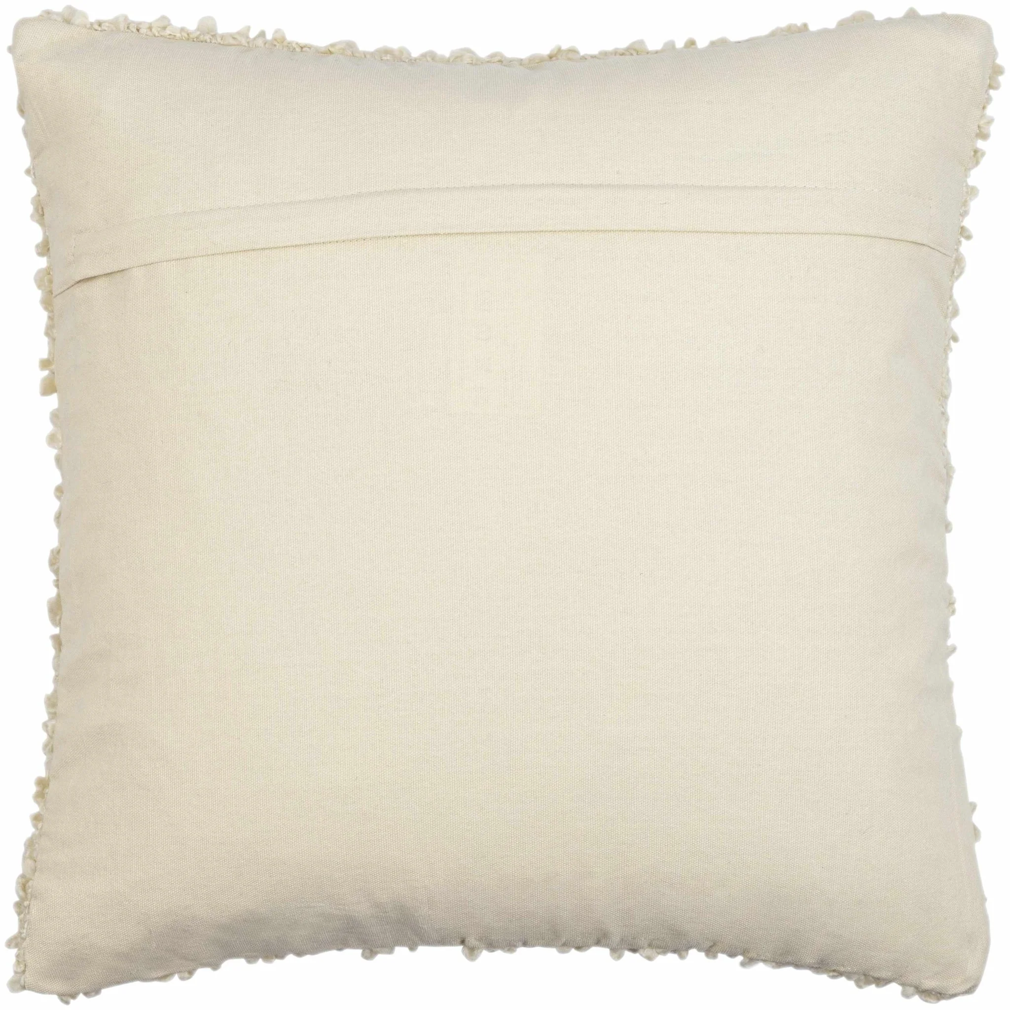 Modern Solid Beige fluffy loop textured Square Throw pillow - Image 5