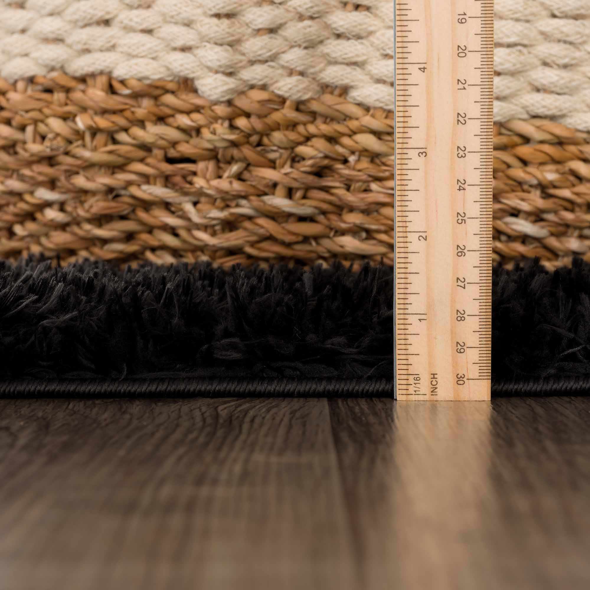 Modern Solid Black Plush Pile Moroccan Style Washable Area Rug - Image 11