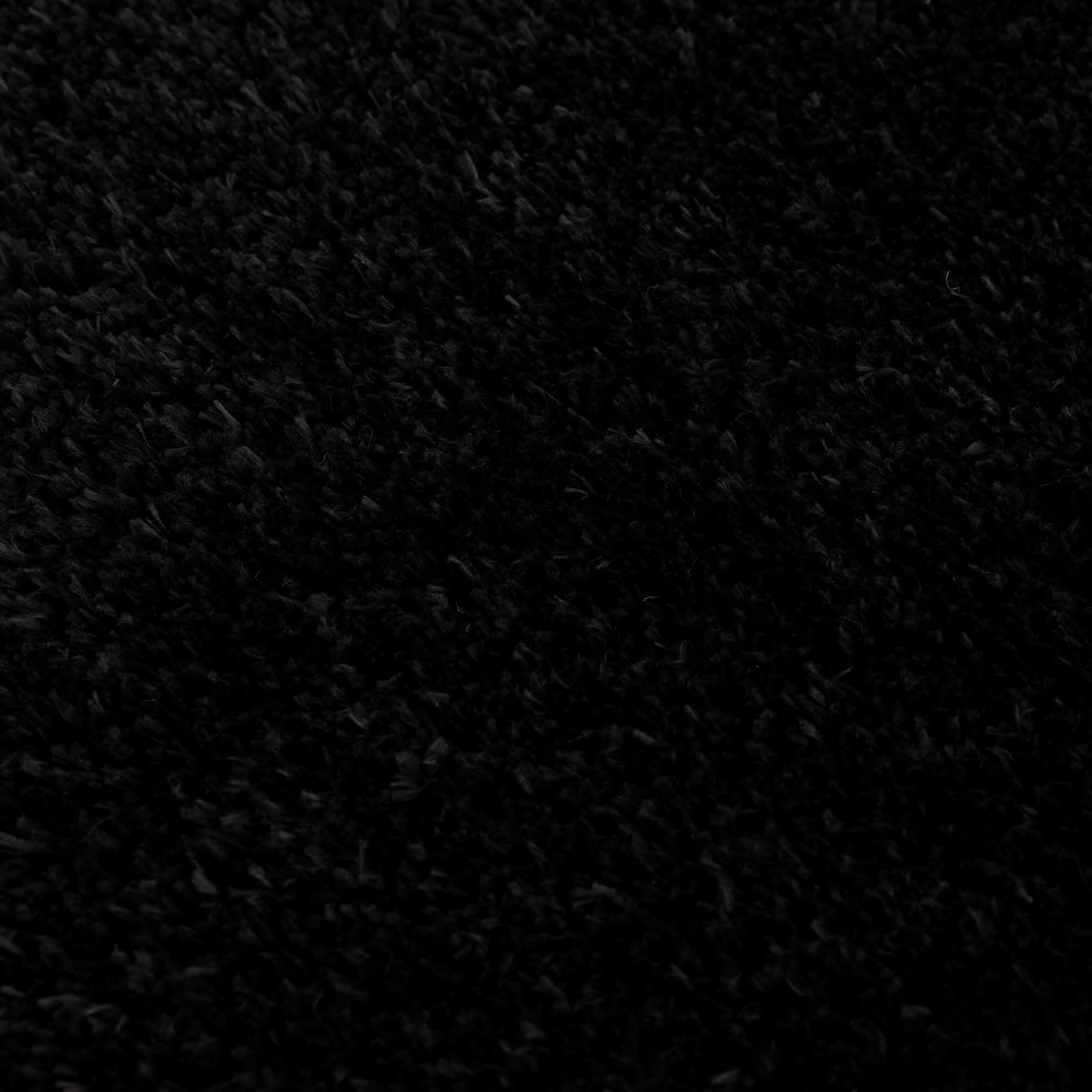 Modern Solid Black Plush Pile Moroccan Style Washable Area Rug - Image 12
