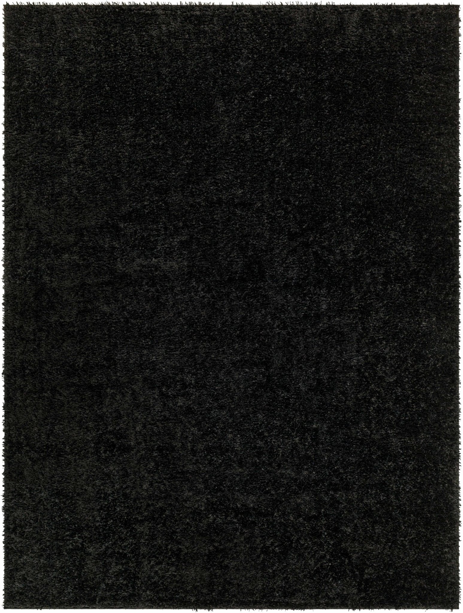 Modern Solid Black Plush Pile Moroccan Area Rug - Image 14