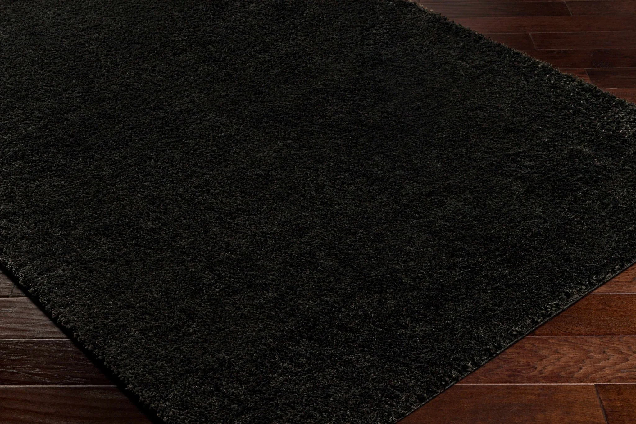 Modern Solid Black Plush Pile Moroccan Area Rug - Image 16