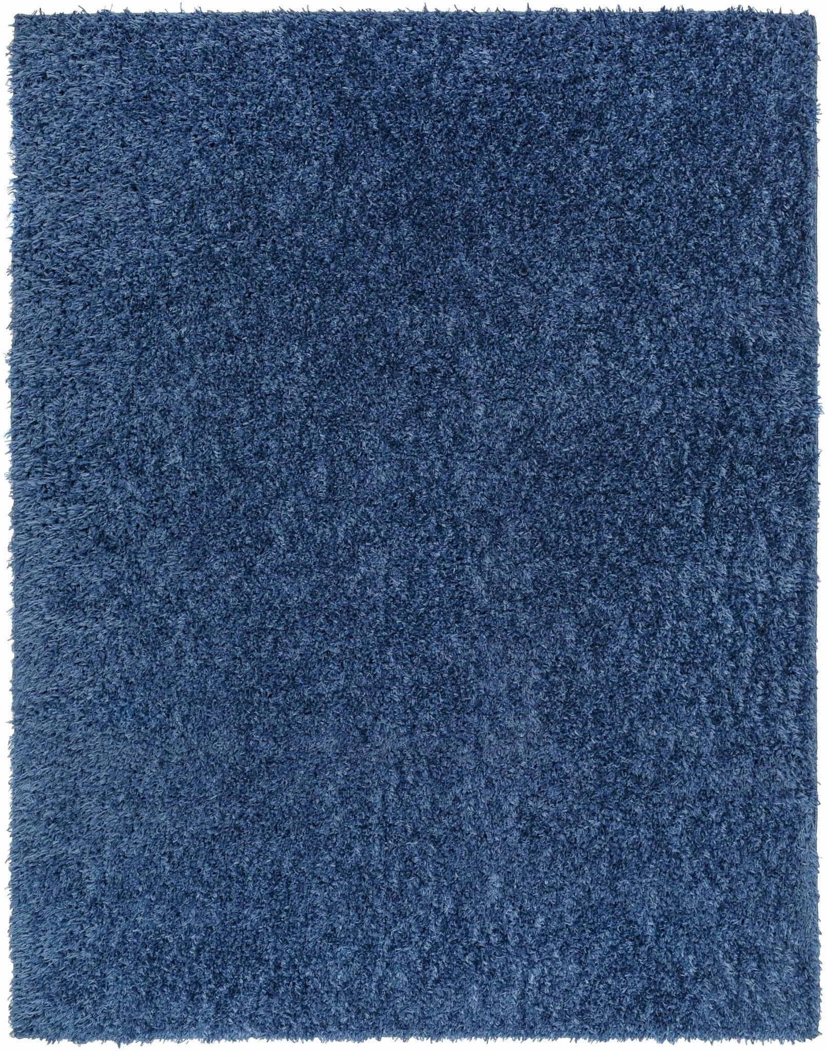 Modern Solid Blue Plush Pile Moroccan Style Washable Area Rug - Image 18