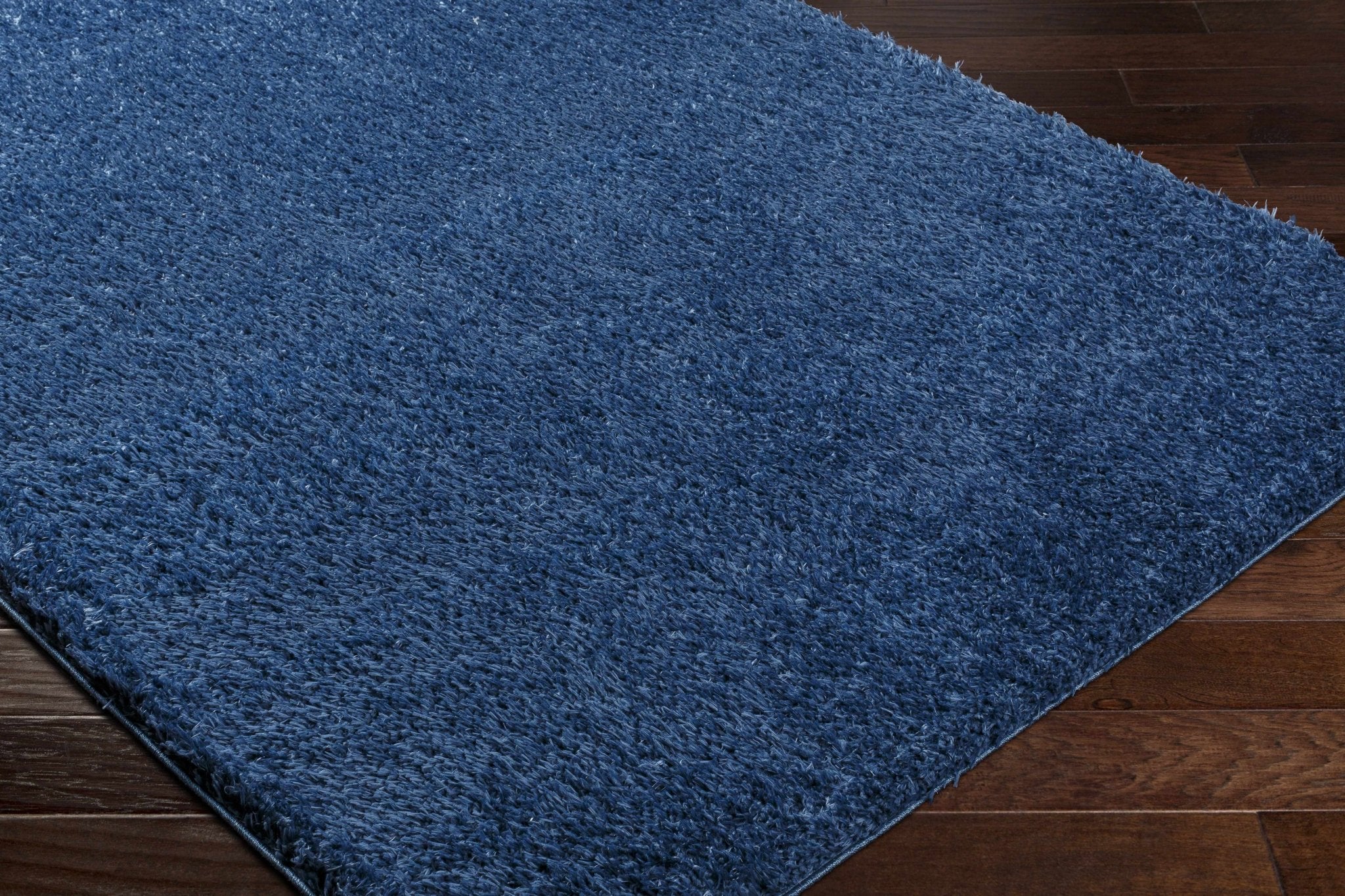 Modern Solid Blue Plush Pile Moroccan Style Washable Area Rug - Image 20