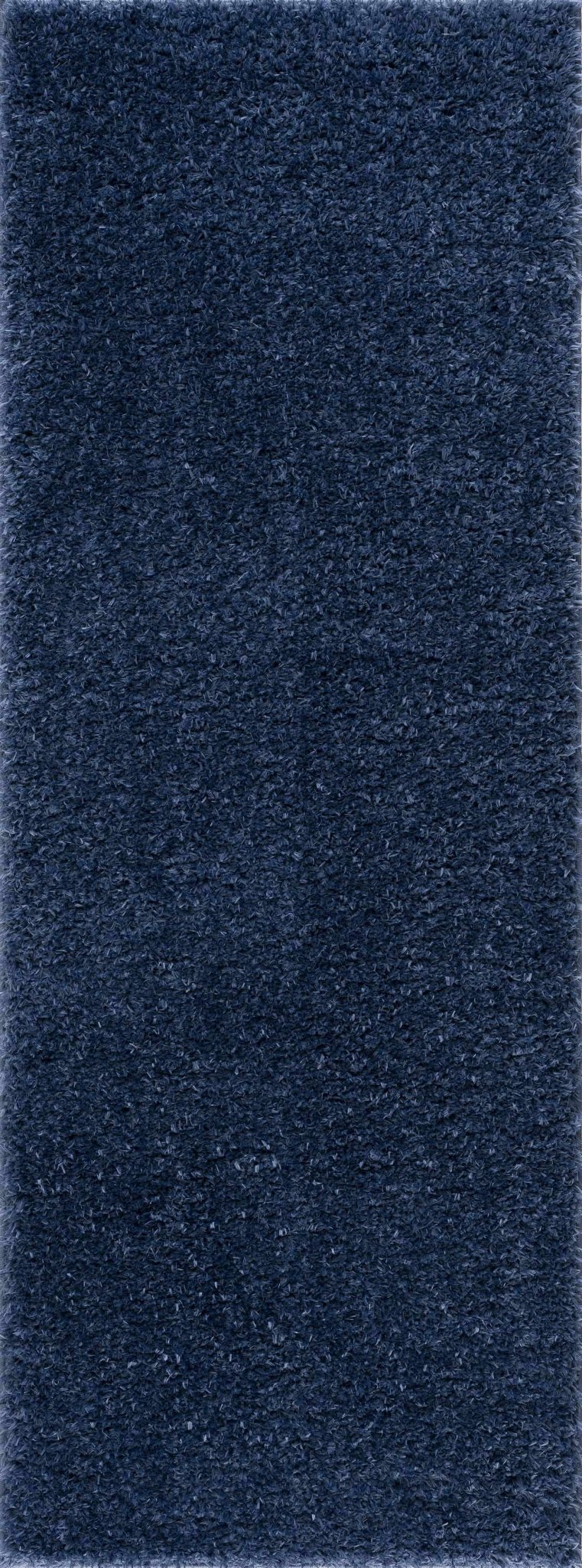 Modern Solid Blue Plush Pile Moroccan Style Washable Area Rug - Image 4