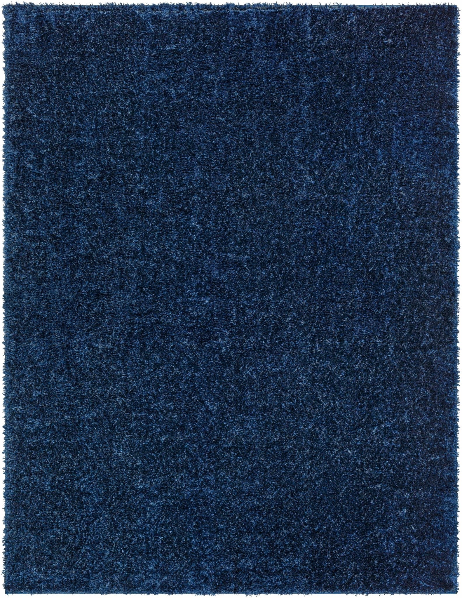 Modern Solid Blue Plush Pile Moroccan Area Rug - Image 14