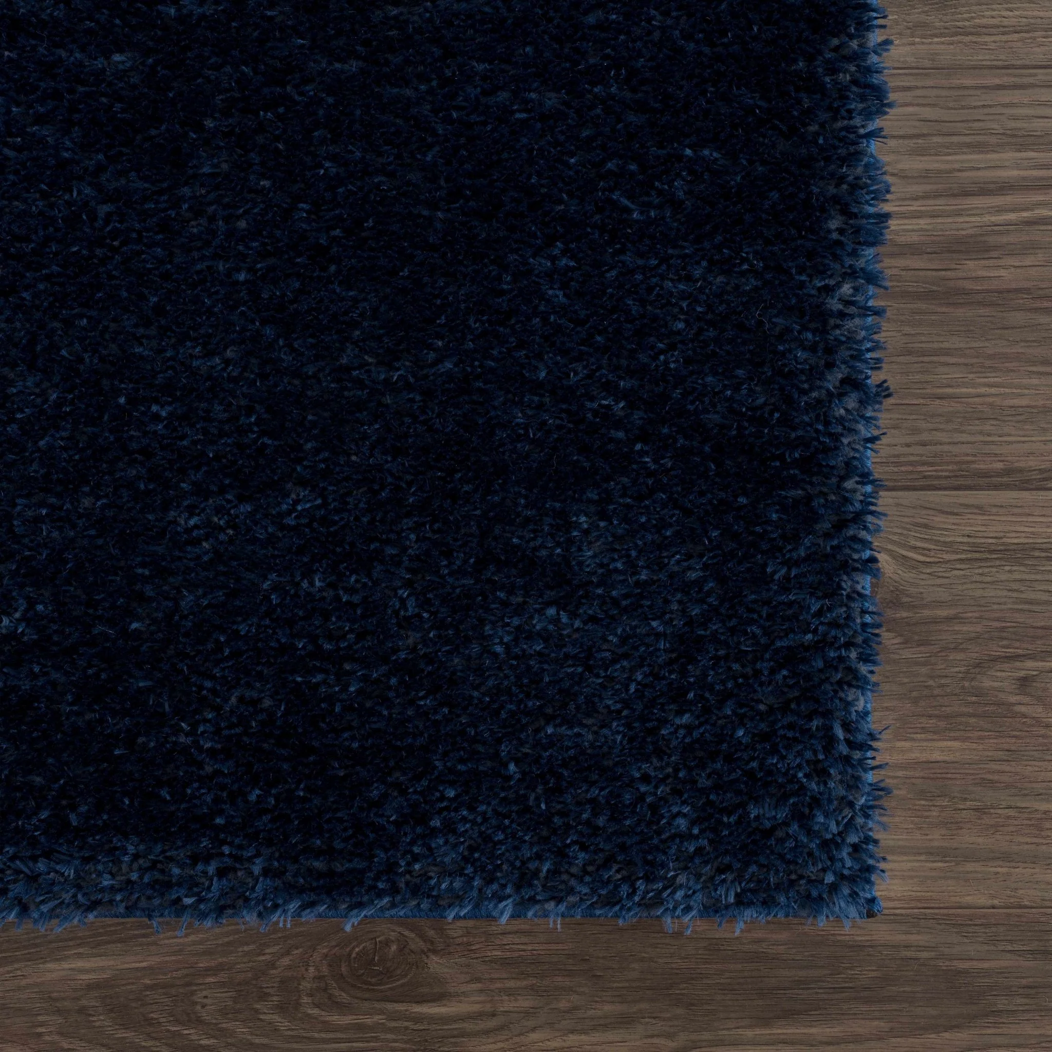 Modern Solid Blue Plush Pile Moroccan Area Rug - Image 8