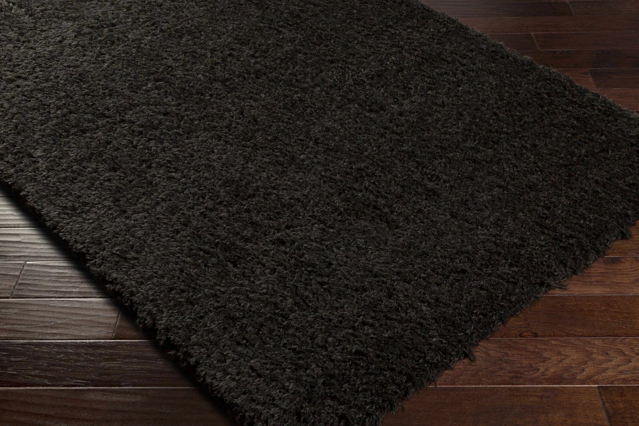 Modern Solid Charcoal Moroccan Style Plush Pile Area Rug - Image 3