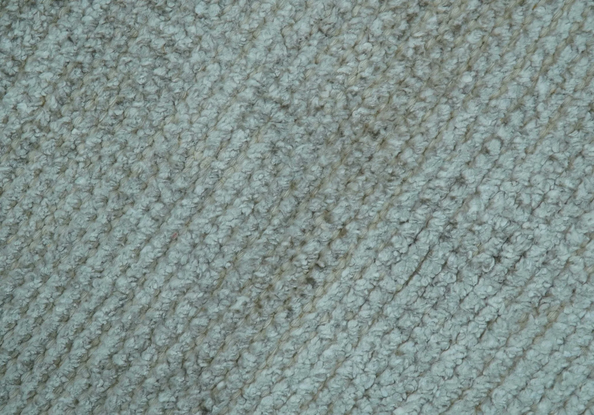 Modern Solid Design Silver Hand Knotted 9x12 Wool Area Rug - Image 4