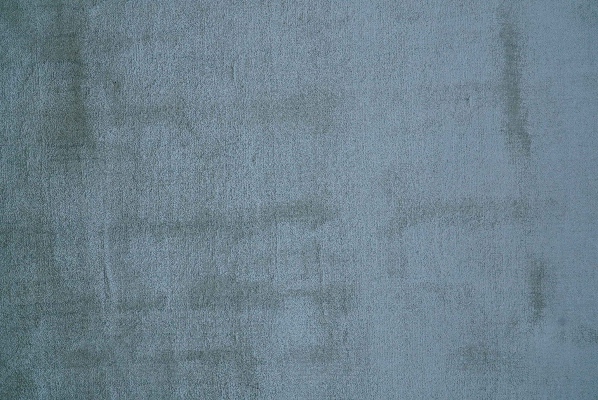 Modern Solid Design Blue Hand Loom 8.6x9 Art Silk Area Rug - Image 4