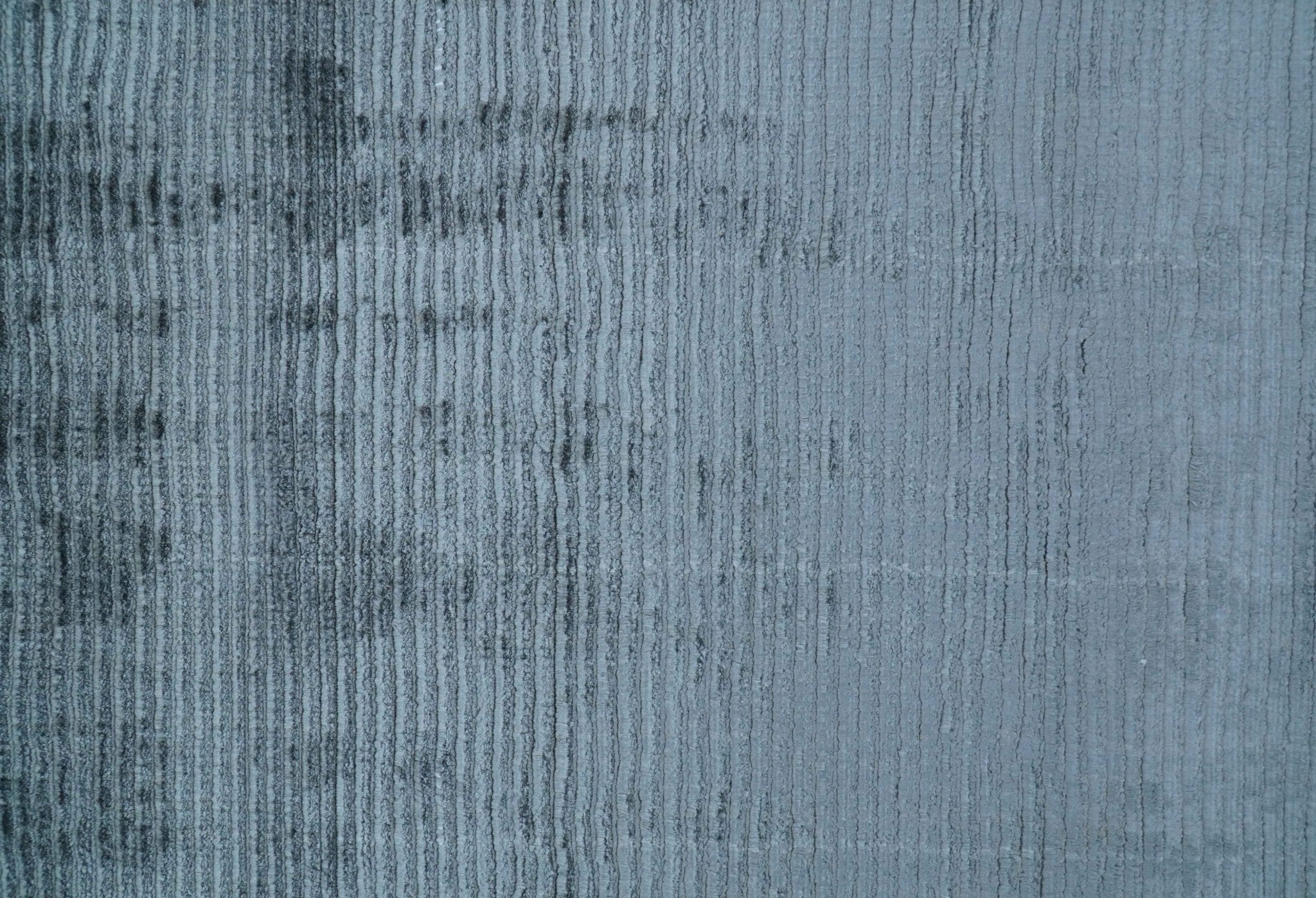 Modern Solid Design Blue Hand Loom 8.8x12 Art Silk Area Rug - Image 4
