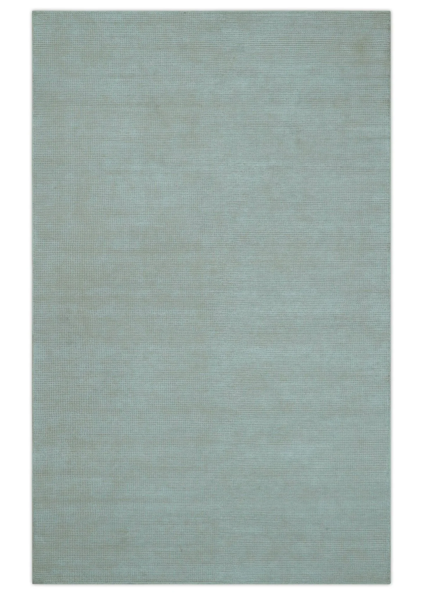 Modern Solid Design Ivory 5x8 Hand Woven Wool Area Rug - Image 10