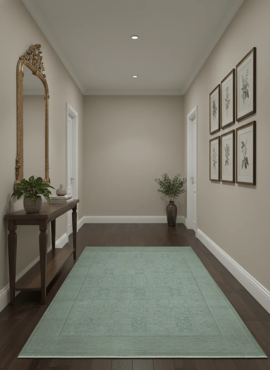 Modern Solid Design Ivory 5x8 Hand Woven Wool Area Rug - Image 2