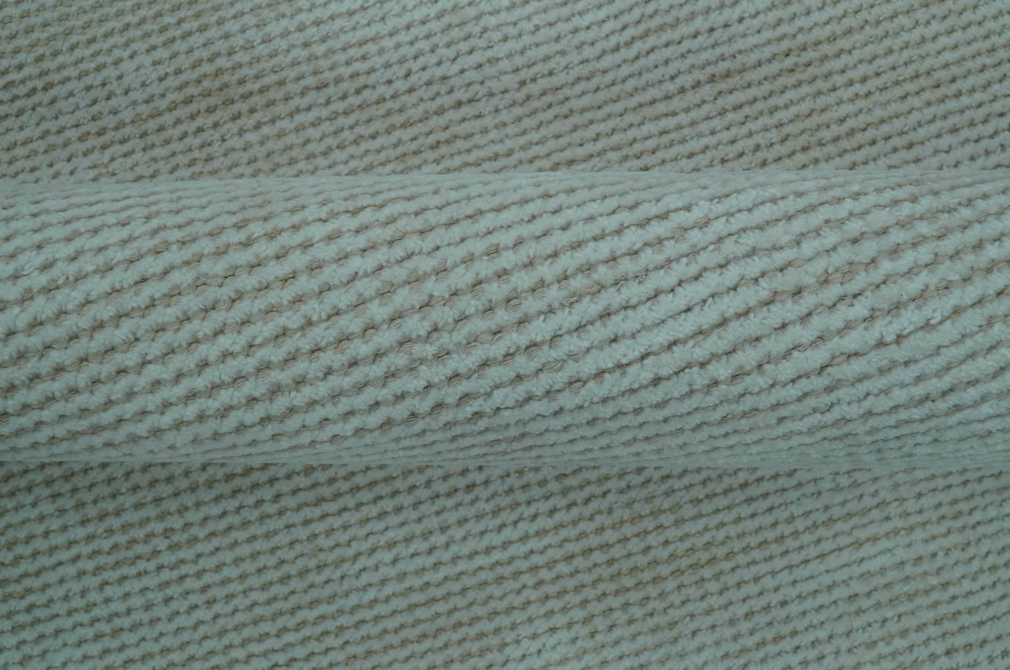 Modern Solid Design Ivory 5x8 Hand Woven Wool Area Rug - Image 6