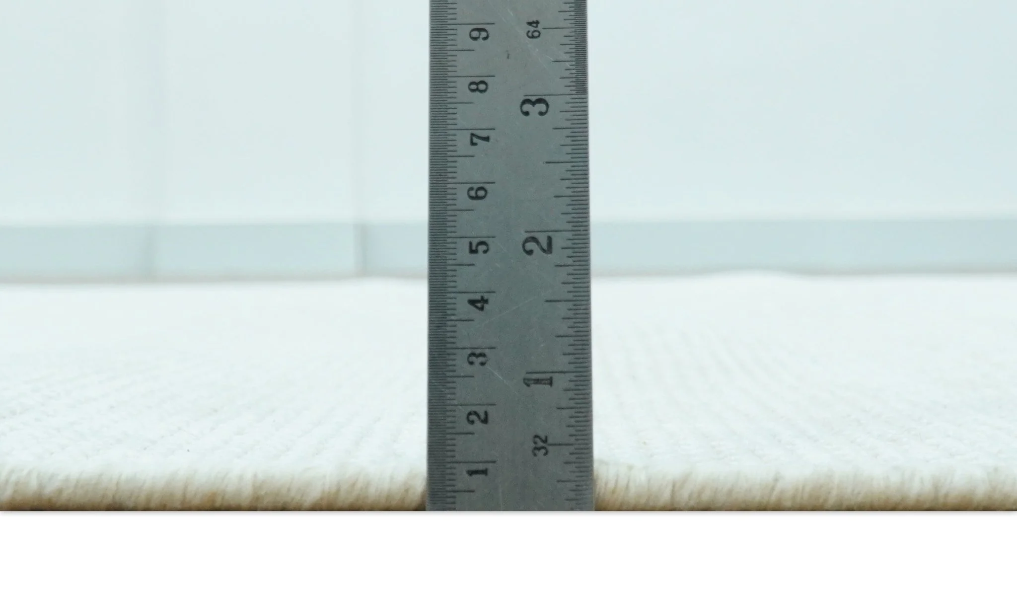 Modern Solid Design Ivory 5x8 Hand Woven Wool Area Rug - Image 8