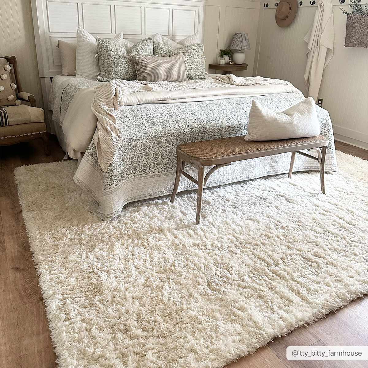 Modern Solid Ivory Moroccan Style Multi Size Plush Pile area rug - Image 3