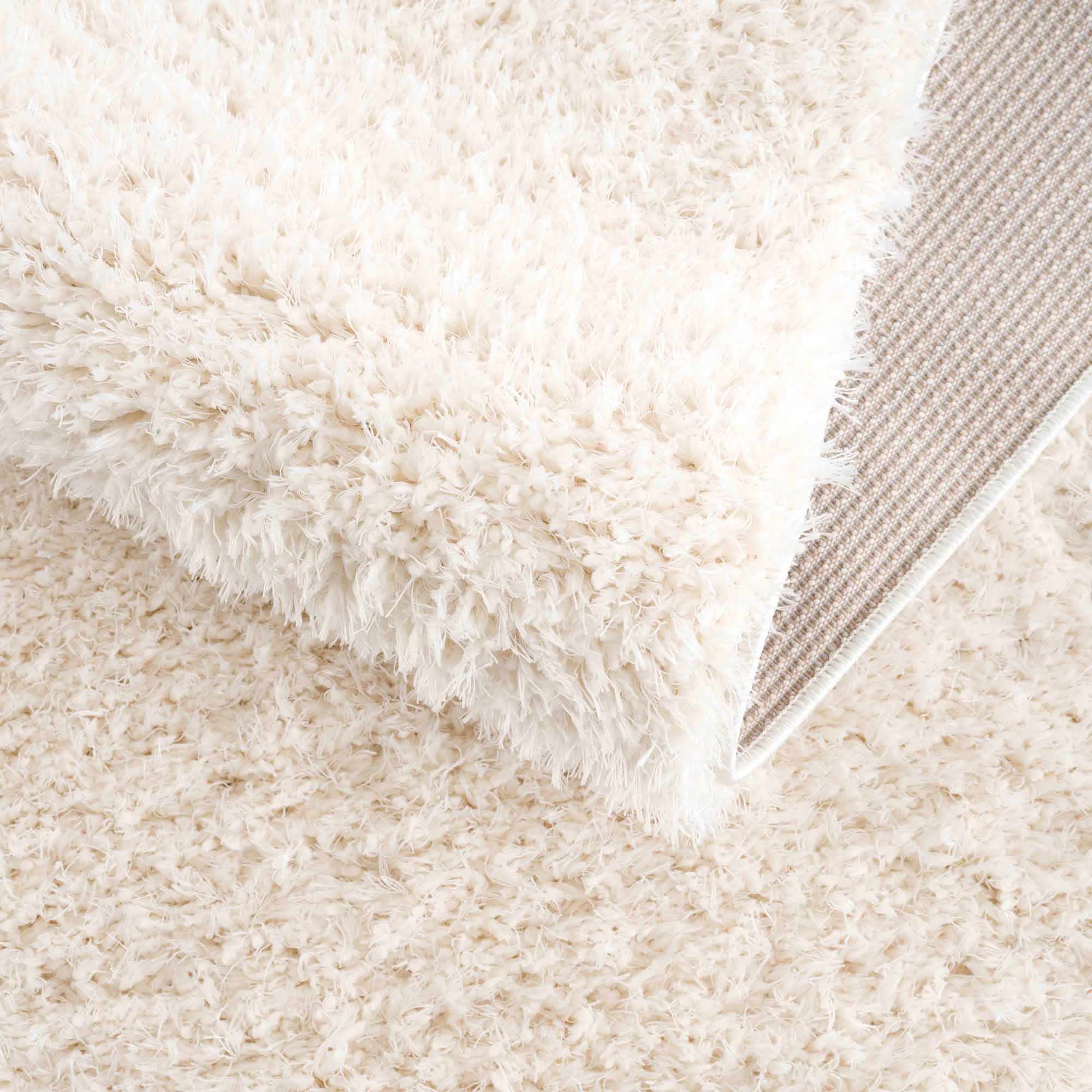 Modern Solid Ivory Plush Pile Moroccan style Washable Area Rug - Image 10