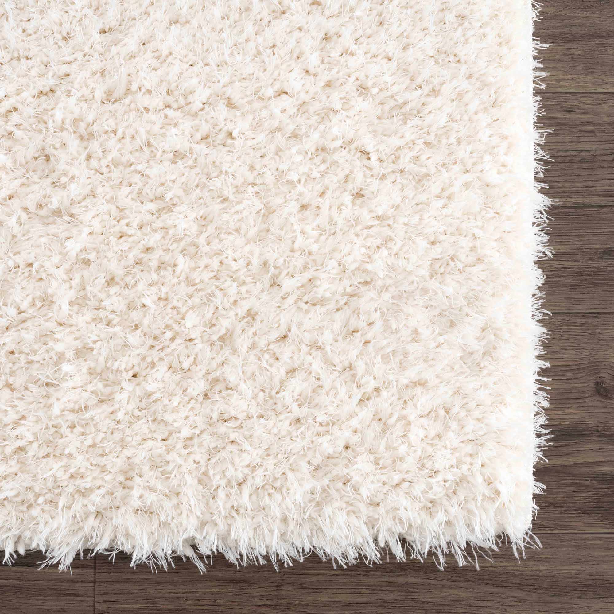 Modern Solid Ivory Plush Pile Moroccan style Washable Area Rug - Image 13