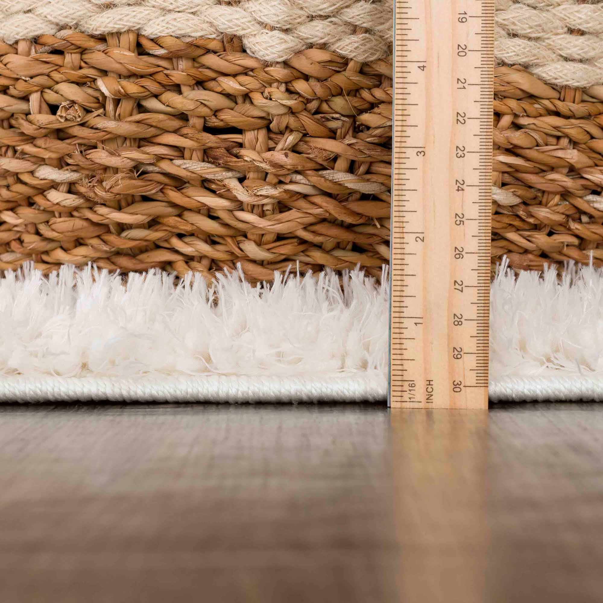 Modern Solid Ivory Plush Pile Moroccan style Washable Area Rug - Image 14