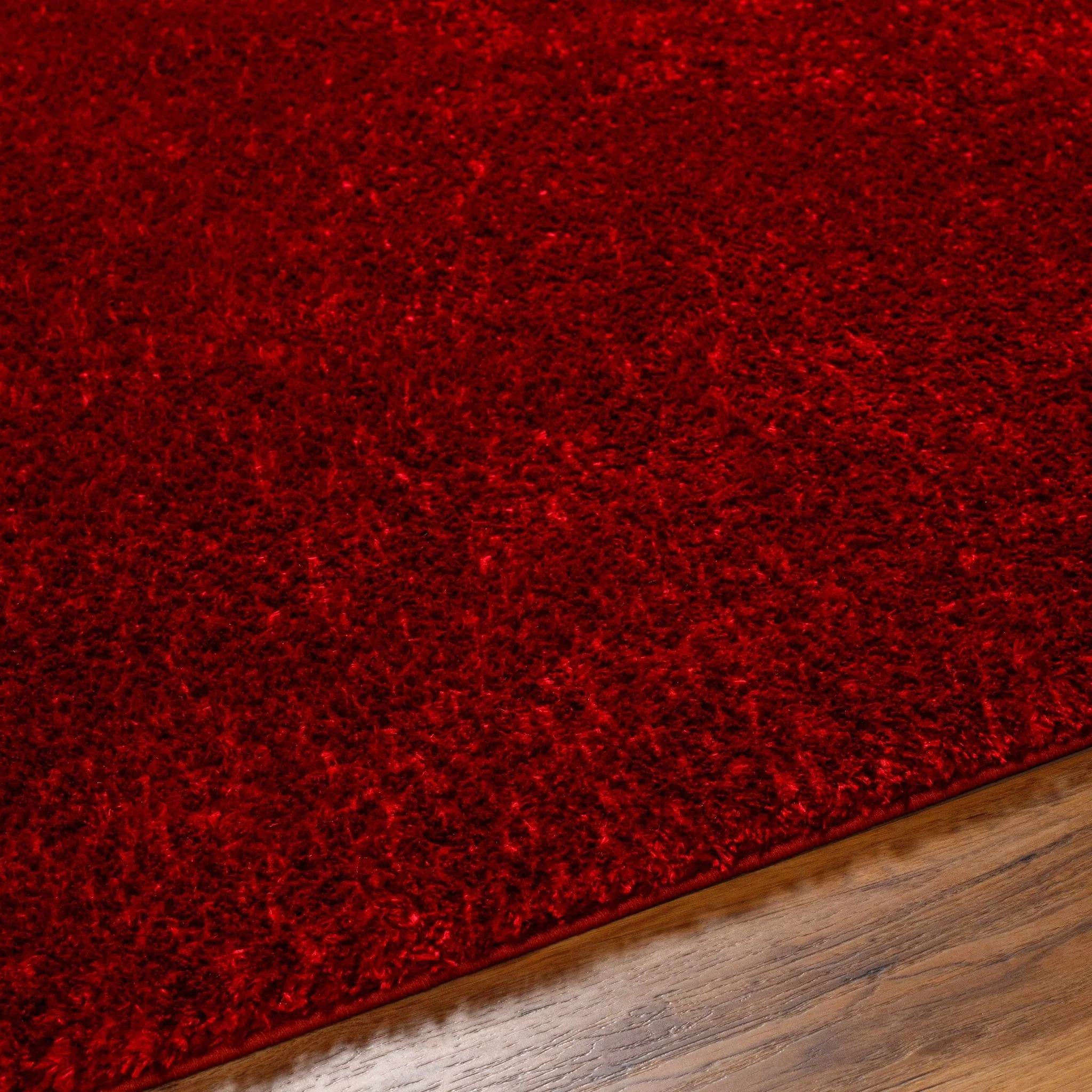 Modern Solid Maroon Plush Pile Moroccan Area Rug - Image 18