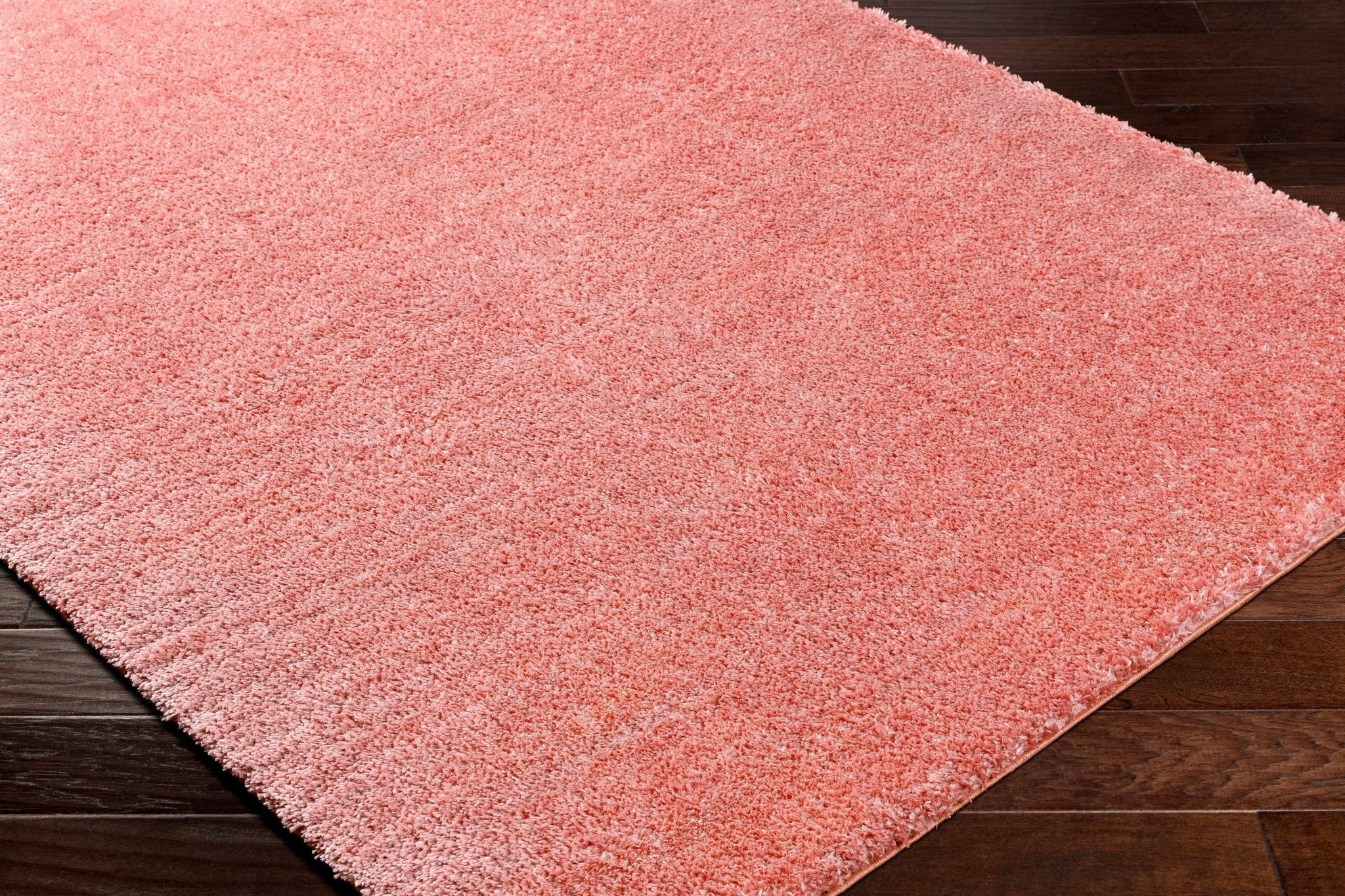 Modern Solid Peach Plush Pile Moroccan Style Area Rug - Image 16