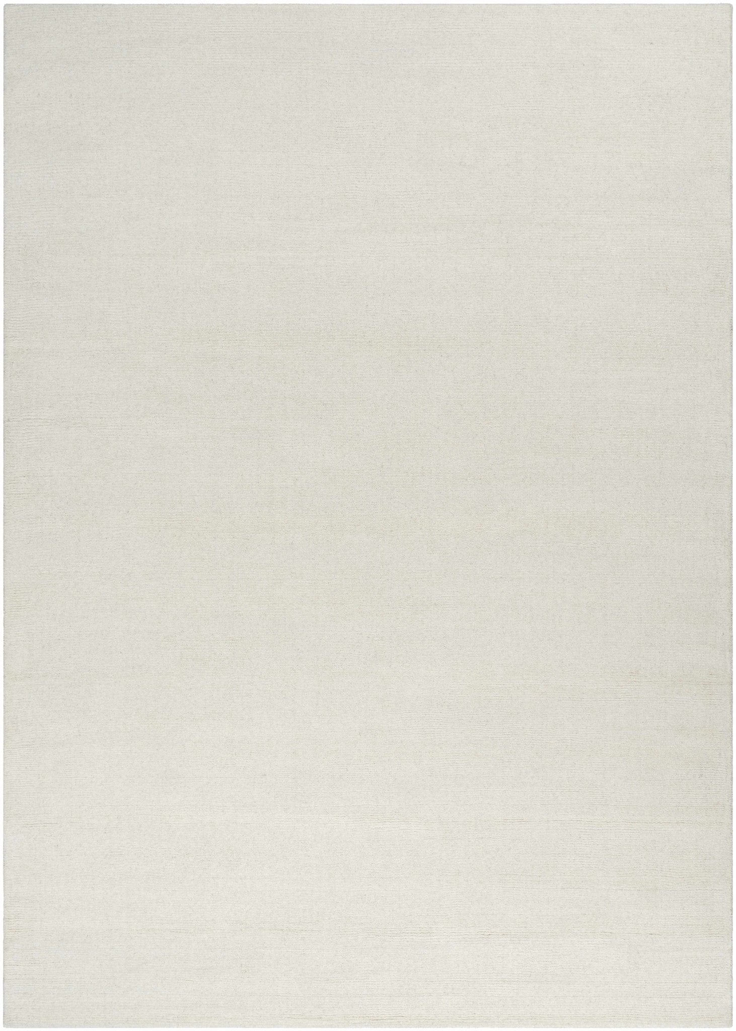 Modern Solid Plain Ivory Hand loomed Multi size Wool Area Rug - Image 15