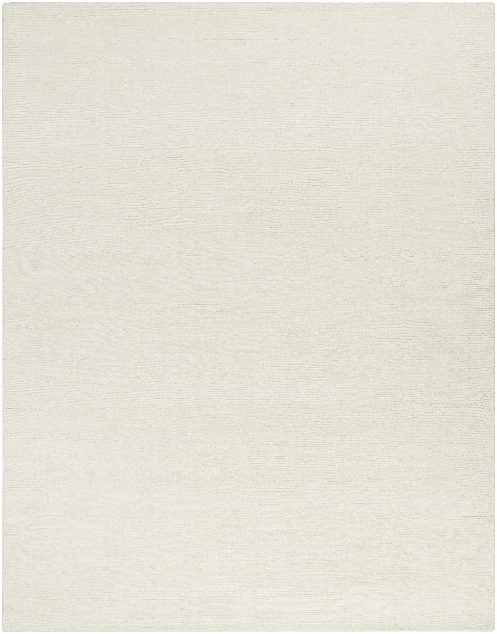 Modern Solid Plain Ivory Hand loomed Multi size Wool Area Rug - Image 16