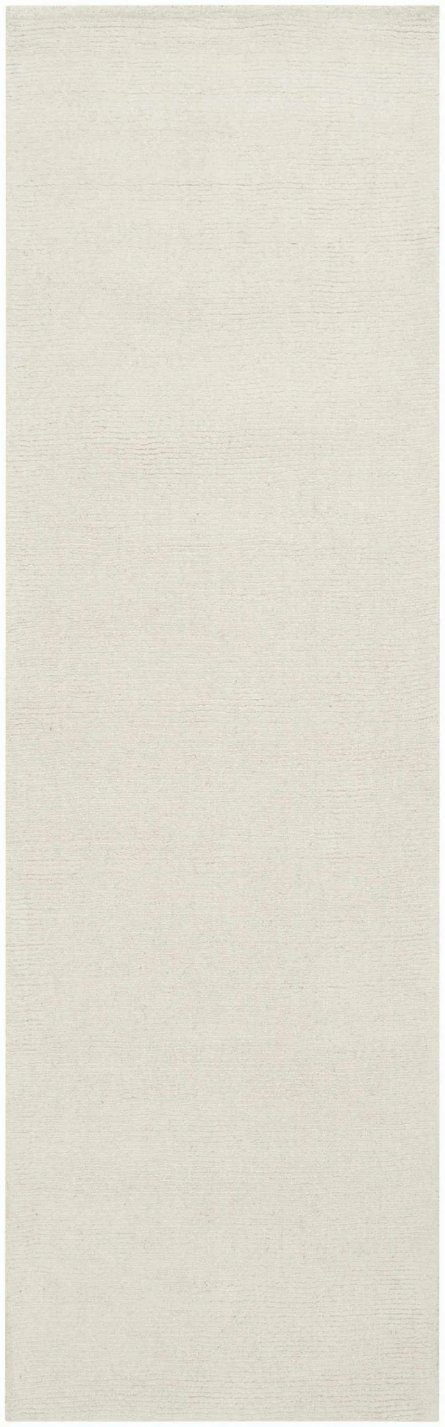 Modern Solid Plain Ivory Hand loomed Multi size Wool Area Rug - Image 18