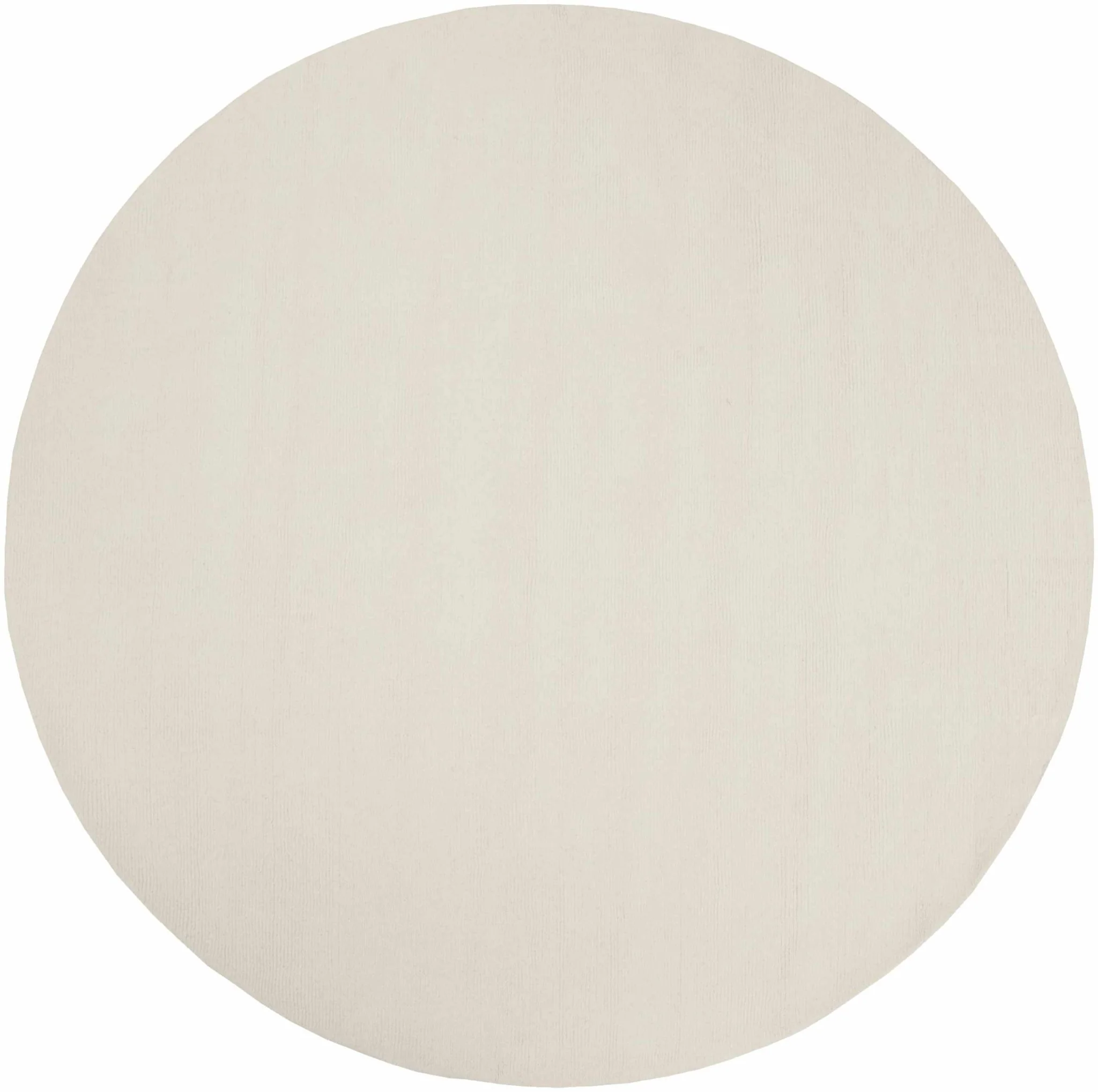Modern Solid Plain Ivory Hand loomed Multi size Wool Area Rug - Image 8