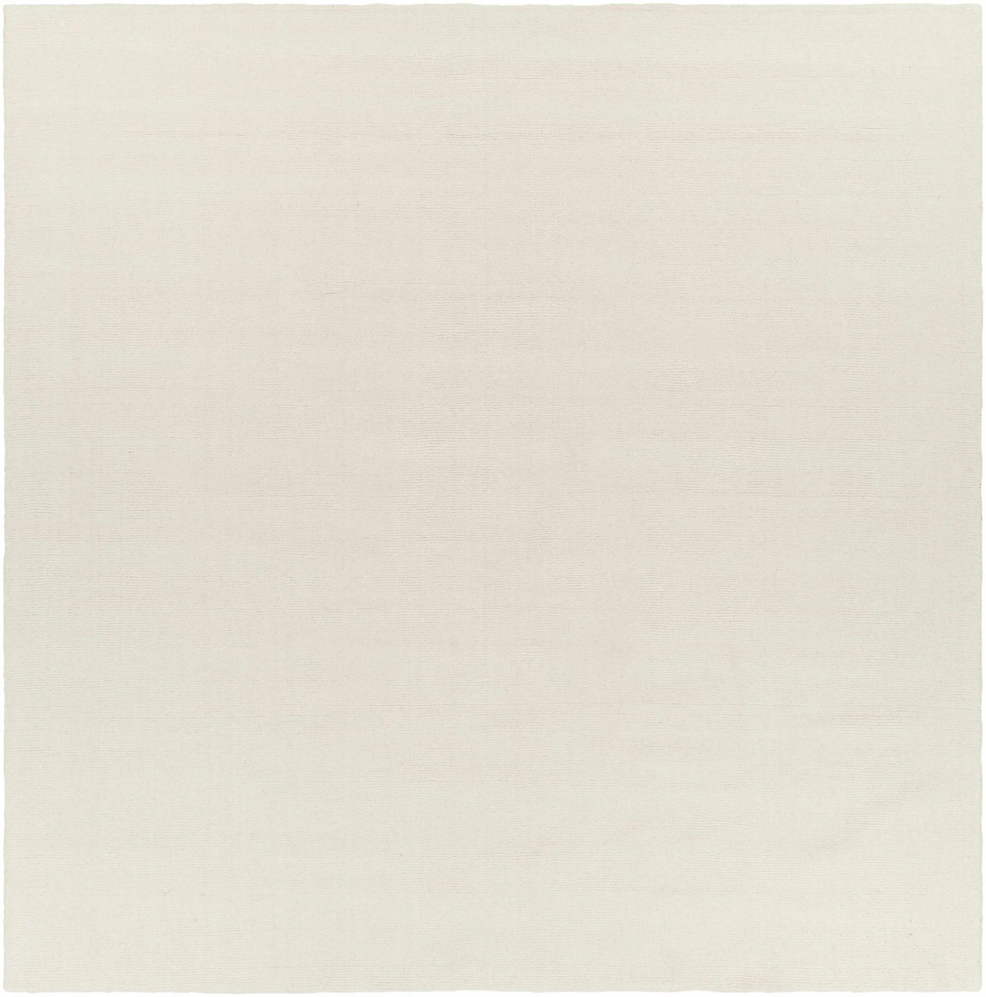 Modern Solid Plain Ivory Hand loomed Multi size Wool Area Rug - Image 9