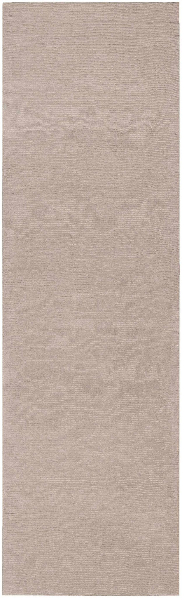 Modern Solid Plain Taupe Hand loomed Multi Size wool Rug - Image 10