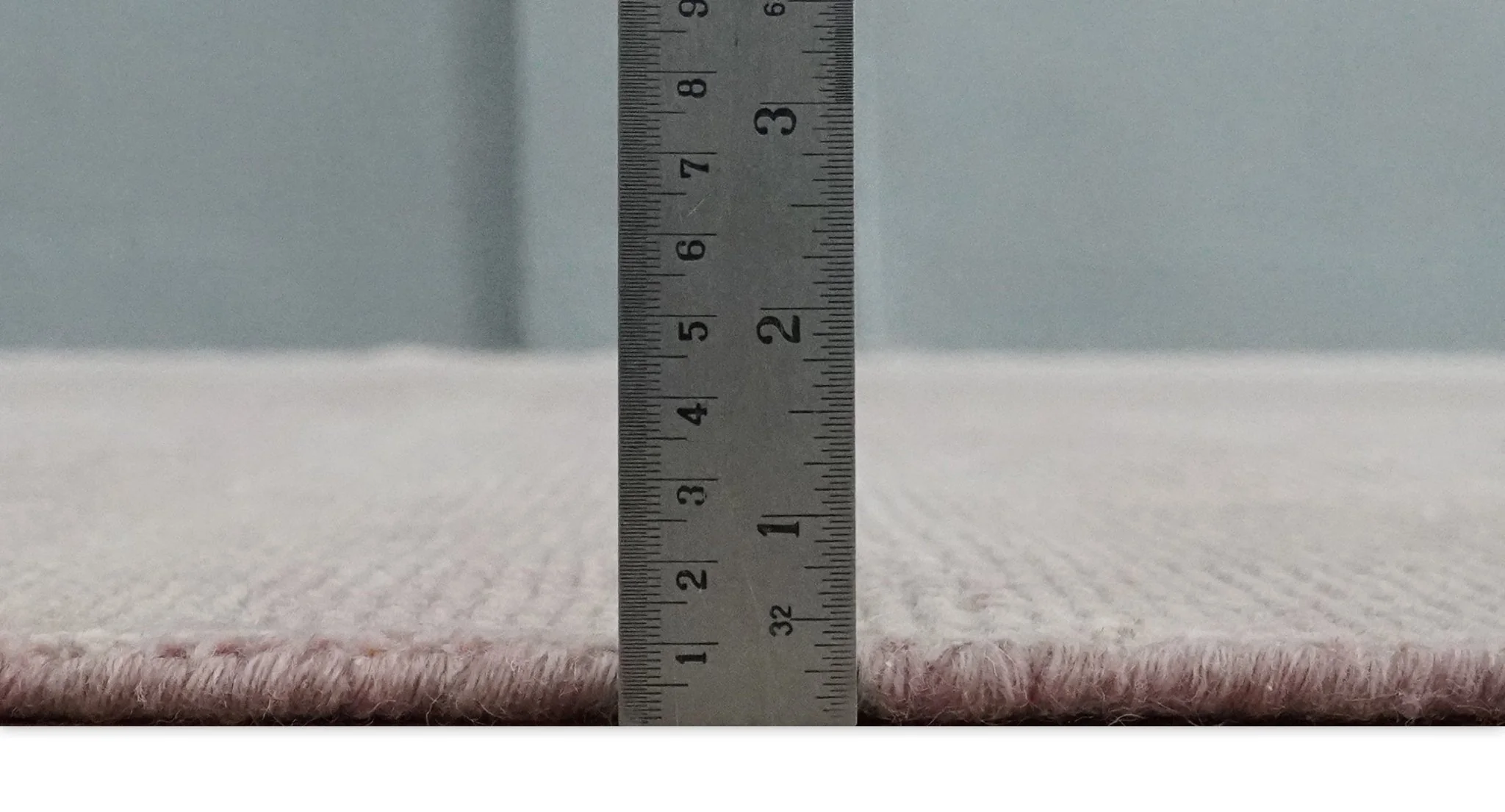 Contemporary Custom Made Modern Solid Peach Hand knotted Wool Area Rug - Image 8