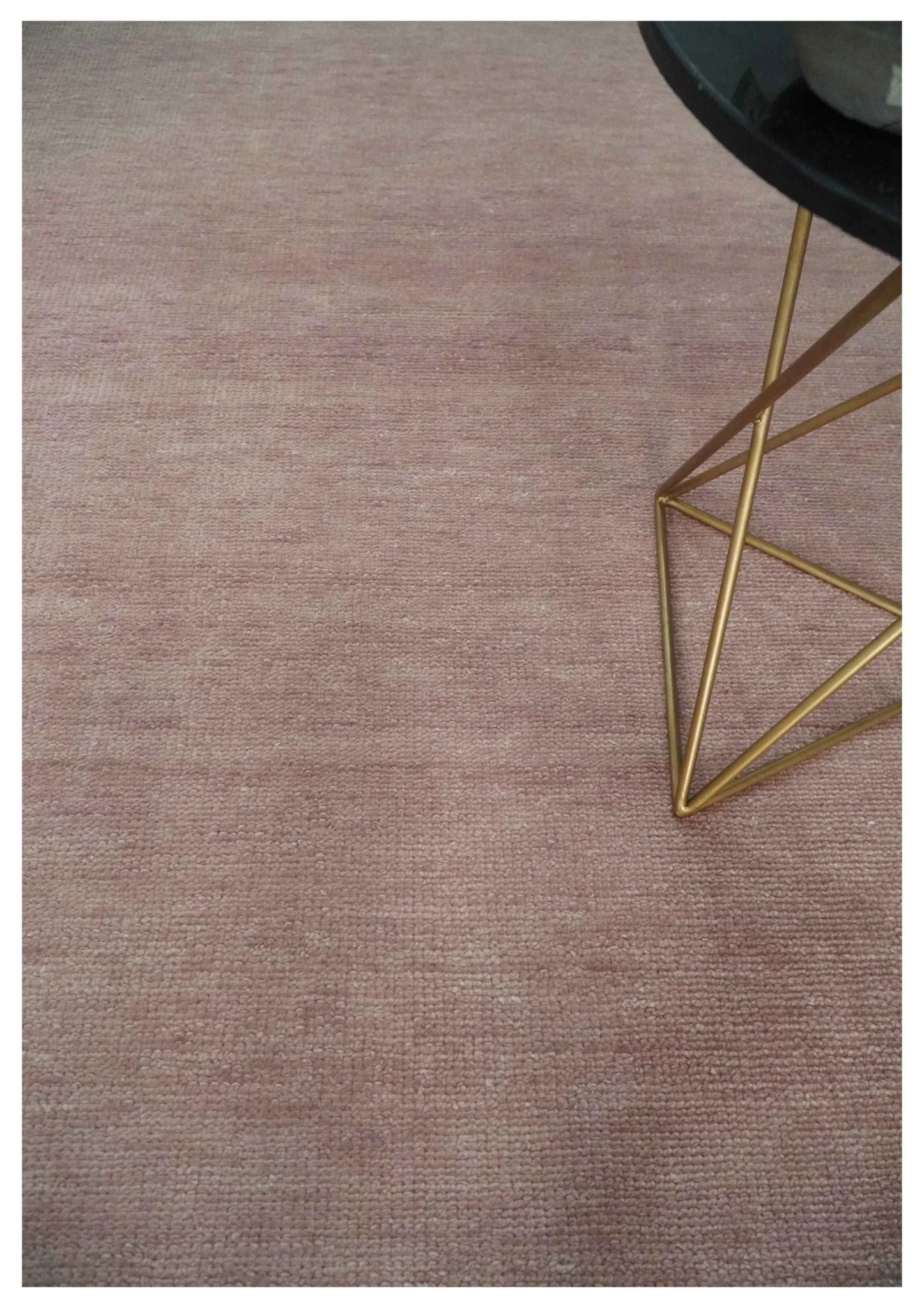 Modern Contemporary Solid Peach Hand knotted 8x10 wool Area Rug - Image 2