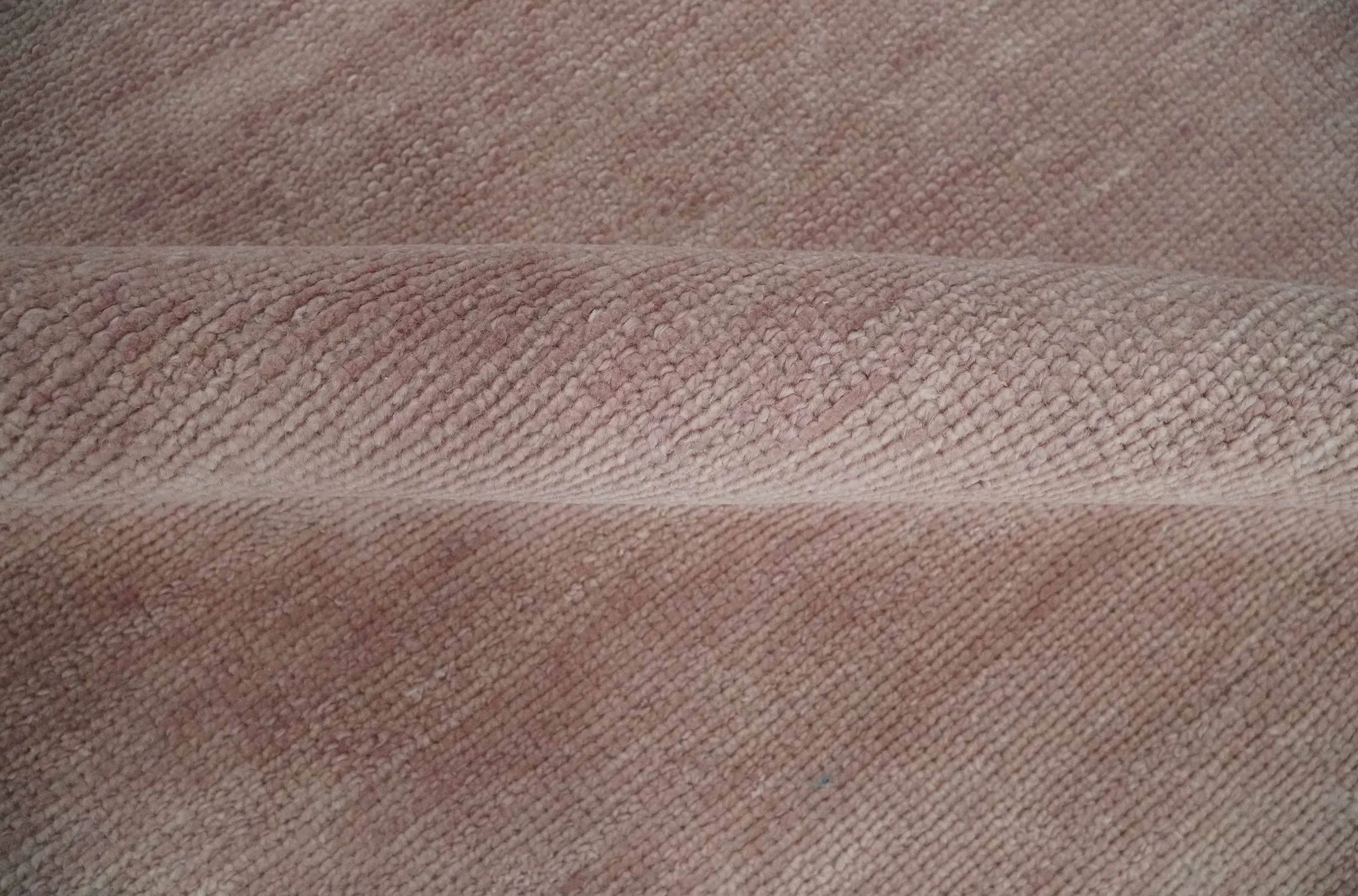 Modern Contemporary Solid Peach Hand knotted 8x10 wool Area Rug - Image 6
