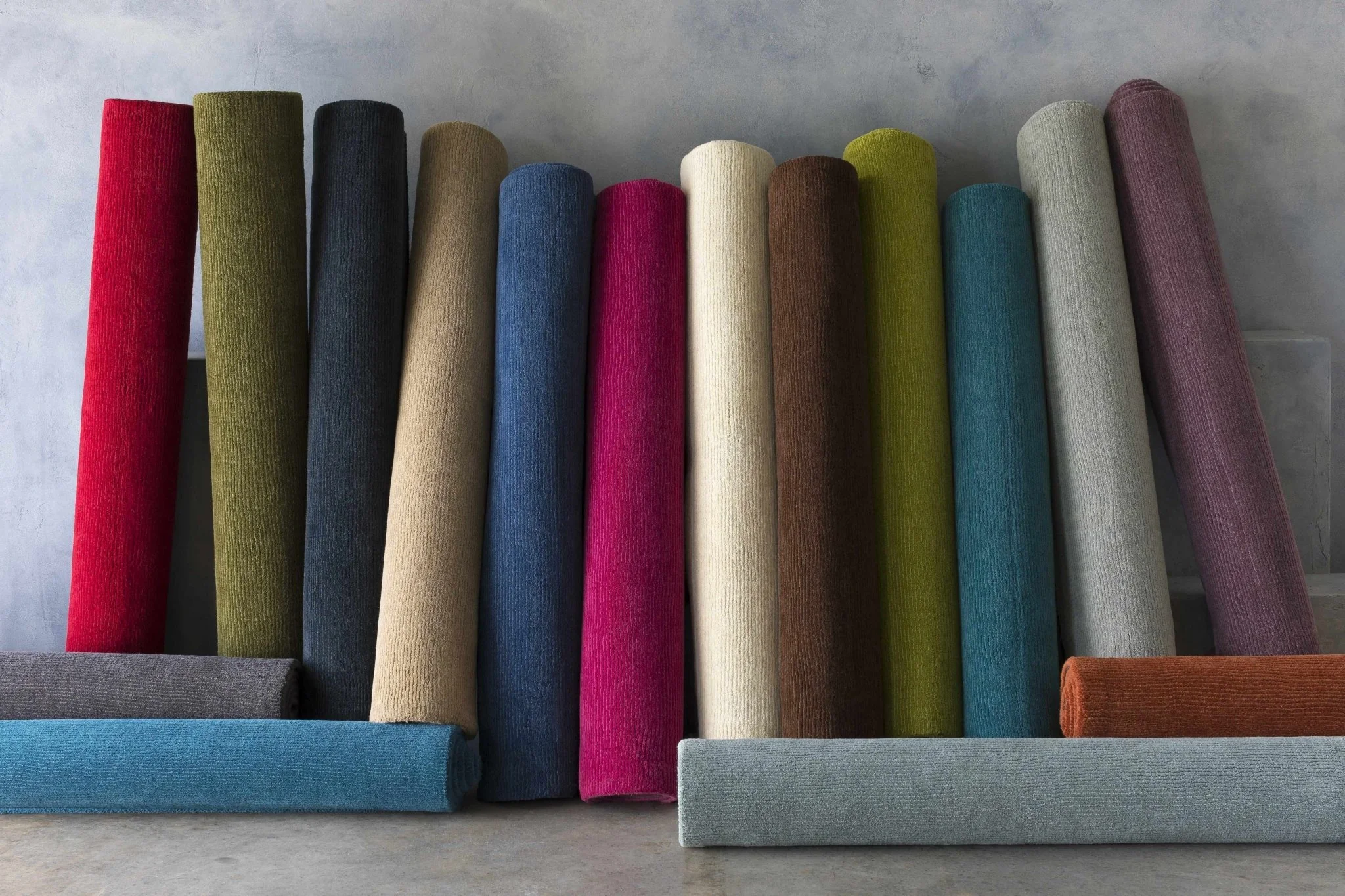 Modern Solid Taupe Stripes Texture Hand-loom Multi Size Wool Area Rug - Image 4