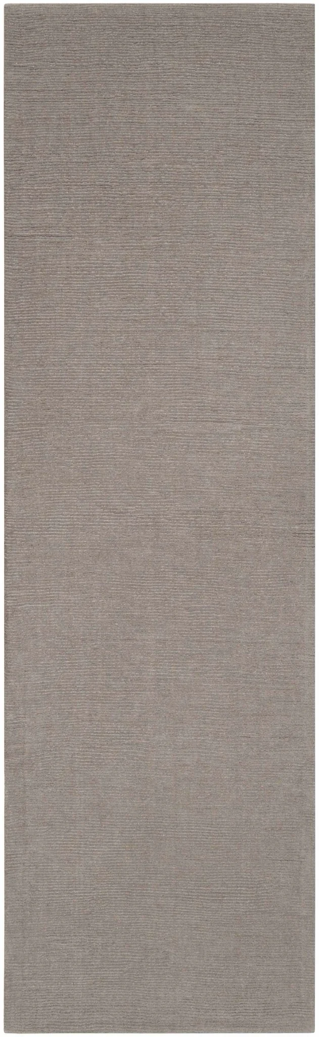 Modern Solid Taupe Stripes Texture Hand-loom Multi Size Wool Area Rug - Image 7