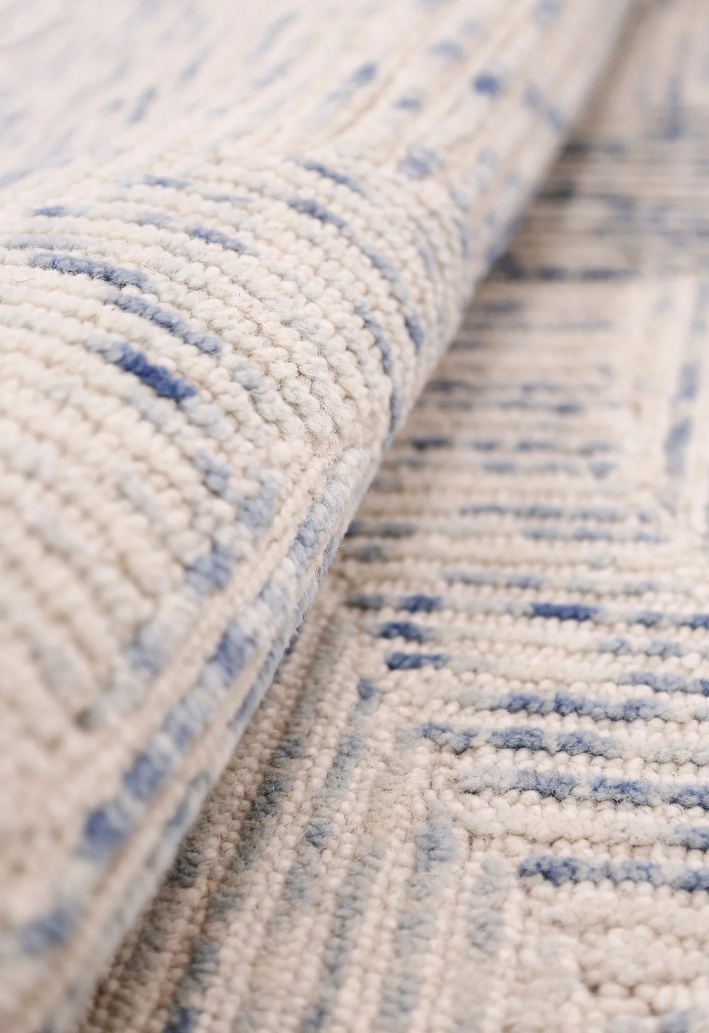 Modern Speckled stripes Ivory Hand Tufted 5x8 Wool Area Rug - Image 6