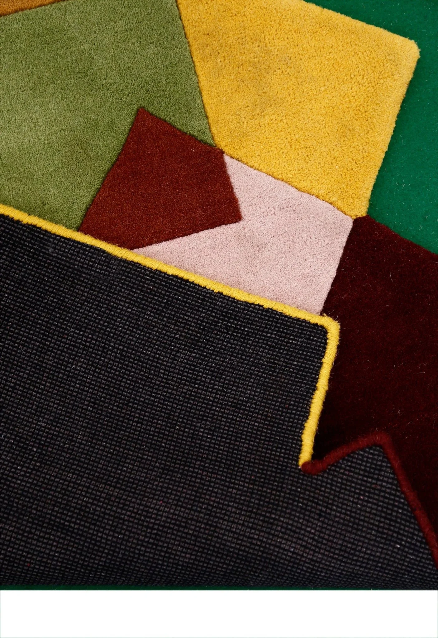 Modern Stacked Blocks Multicolor Hand Tufted 4x6 Wool Area Rug - Image 4