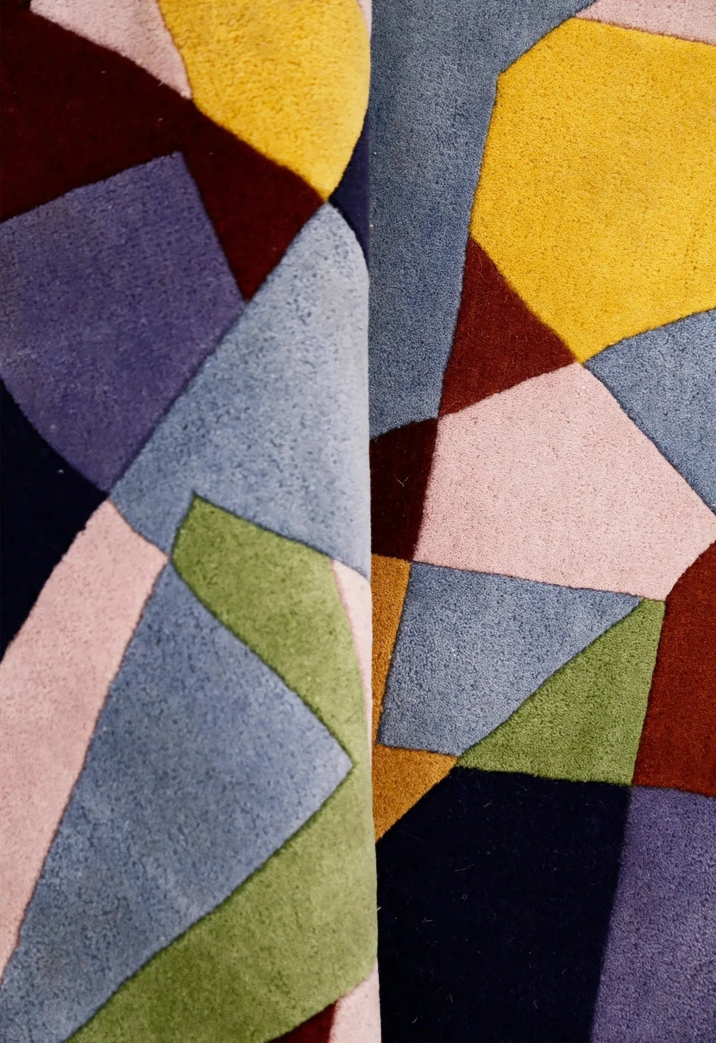 Modern Stacked Blocks Multicolor Hand Tufted 4x6 Wool Area Rug - Image 6