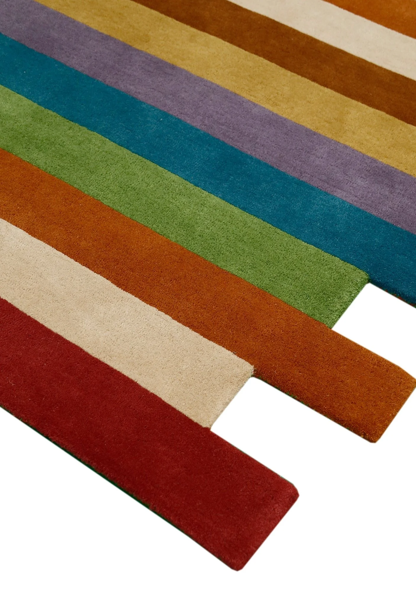 Stax Modern Stripes Design Multicolor Hand Tufted 5x8 Wool Rug - Image 3